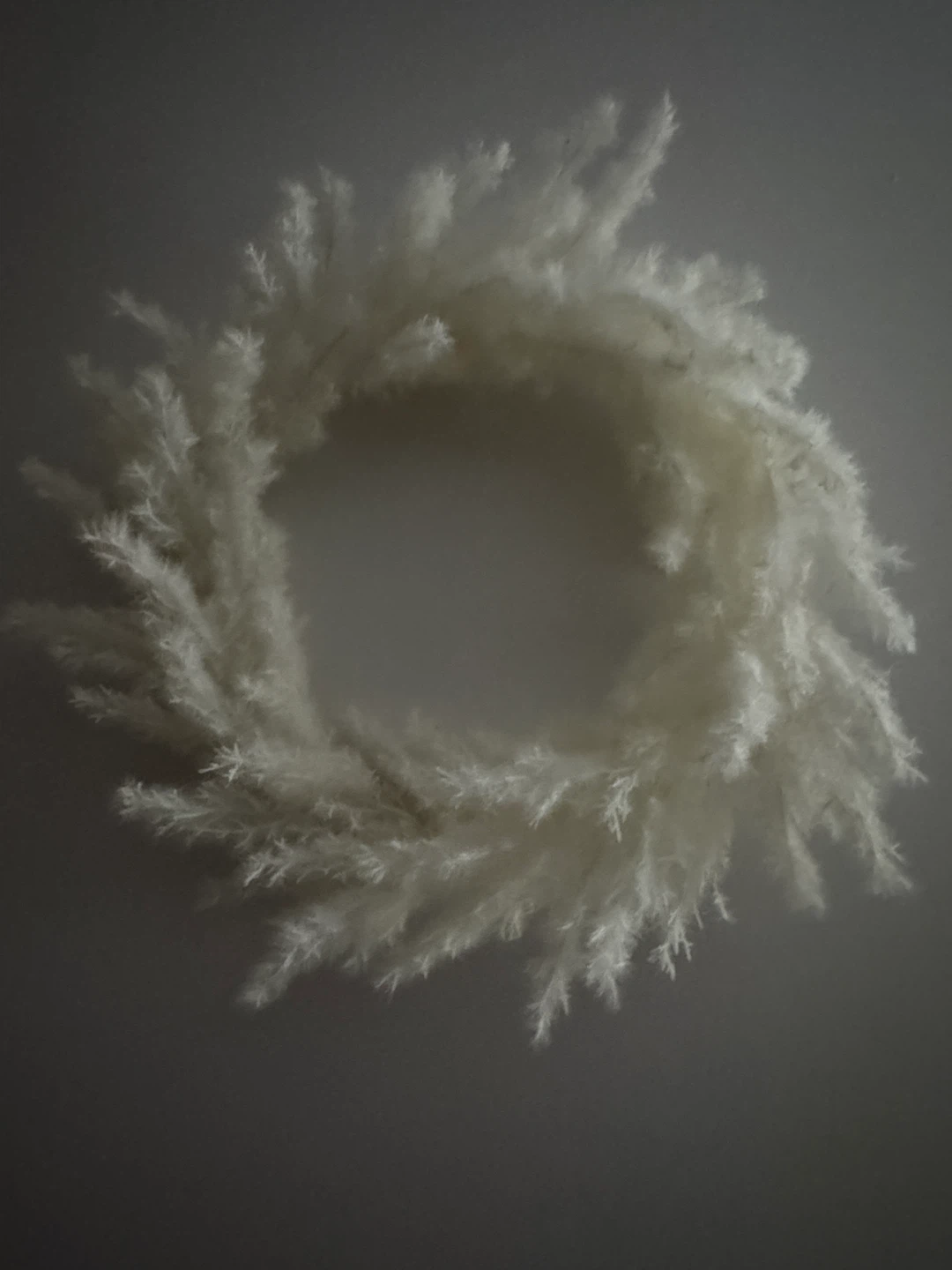 White Pampas Grass Wreath