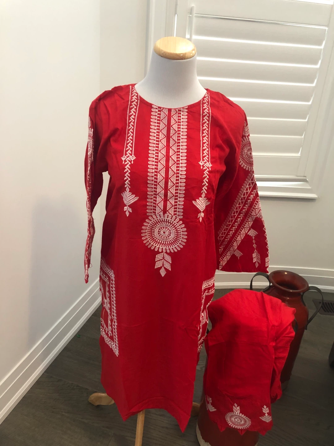 Embroidered Kurti and Pants Set