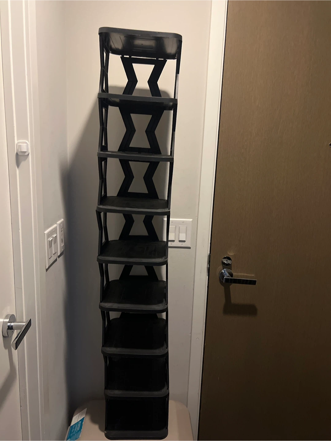 Black 9-Tier Shoe Rack