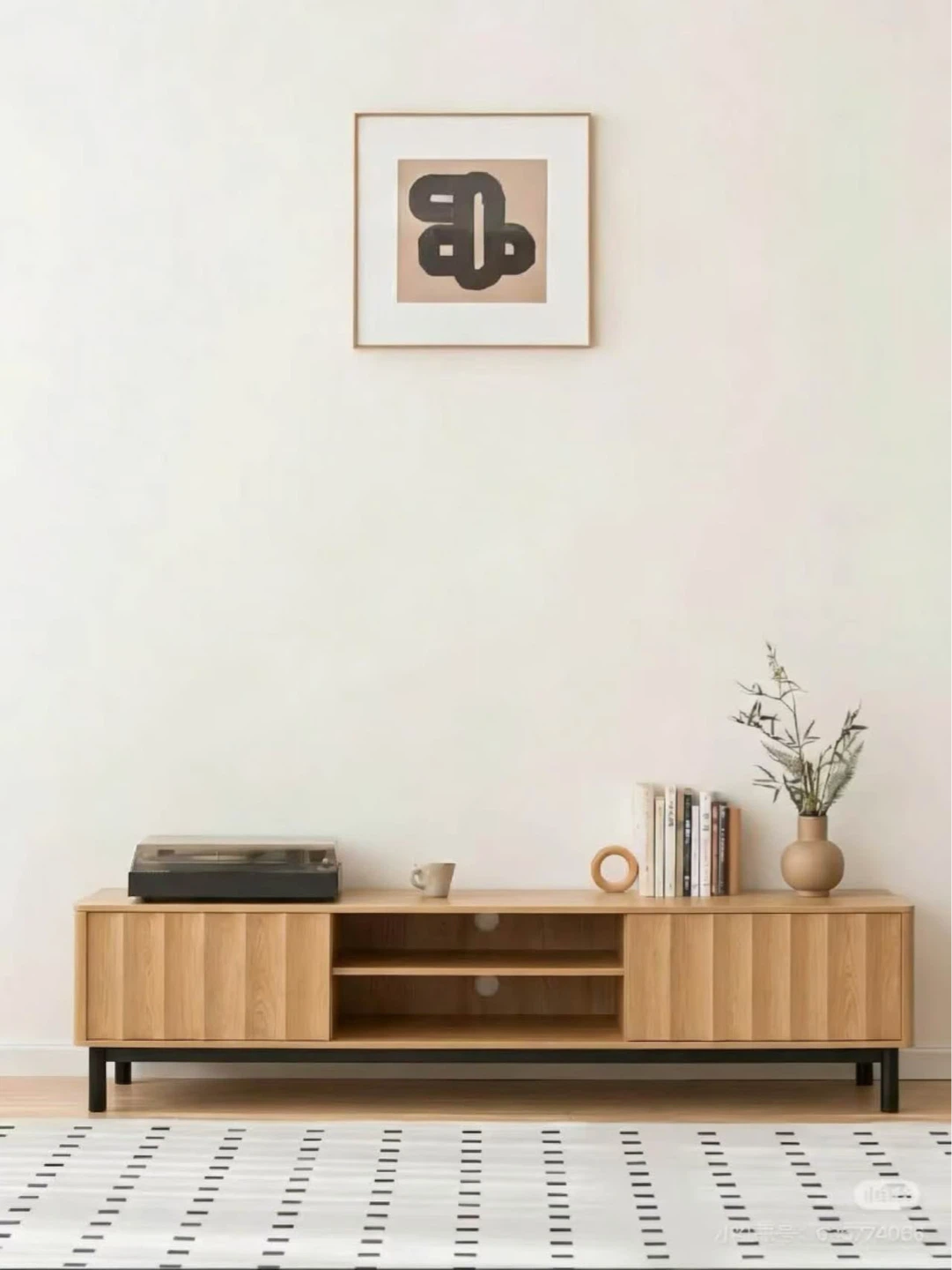 TV stand Unit with Sliding Doors