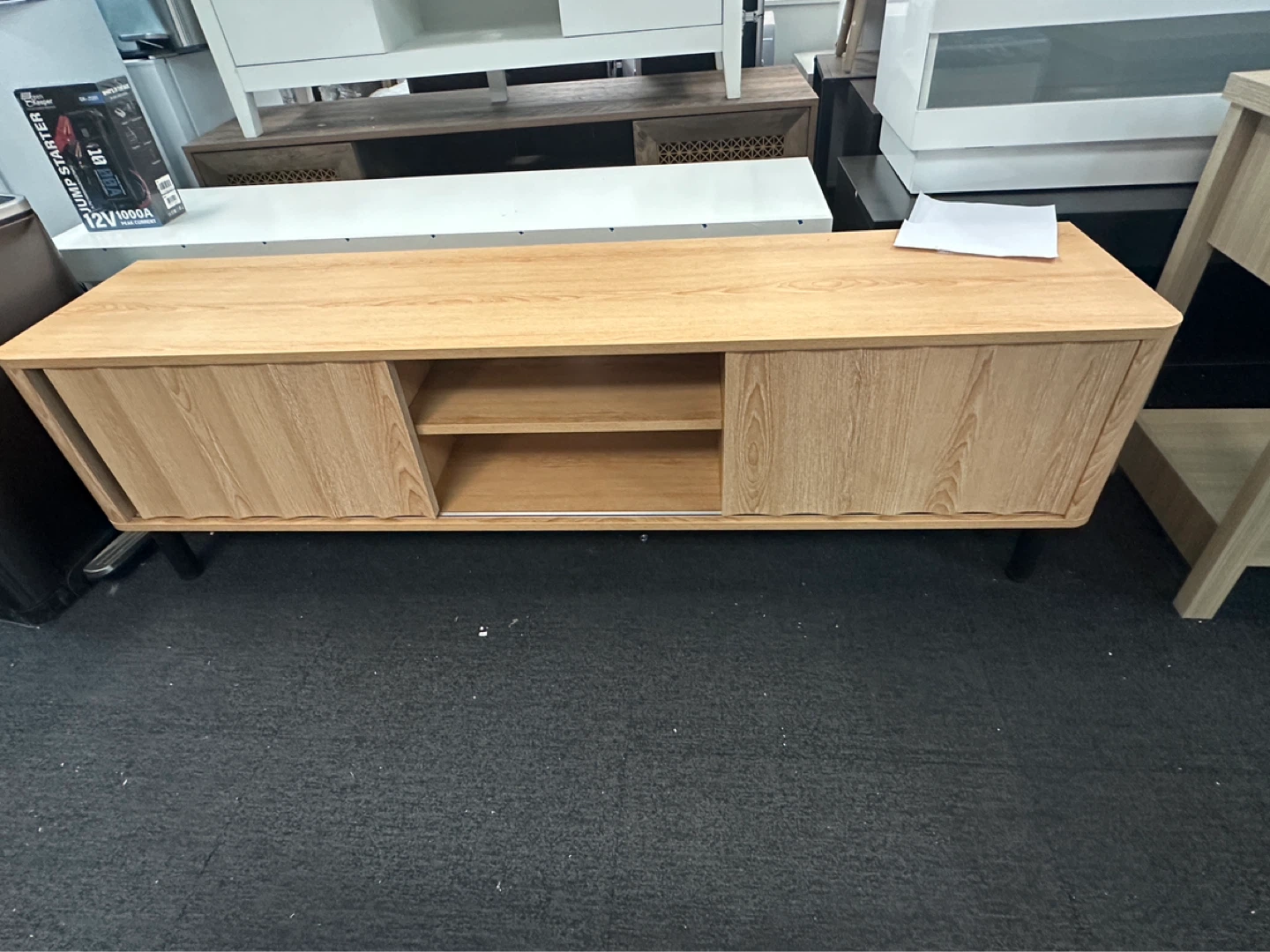 TV stand Unit with Sliding Doors - photo 2