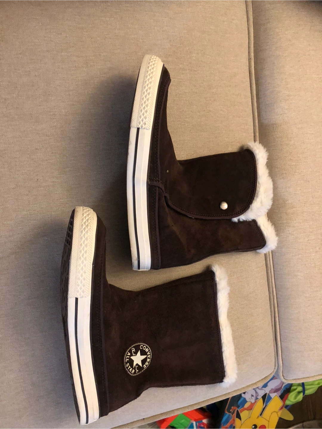 Converse All Star Brown Suede Fur Lined Boots
