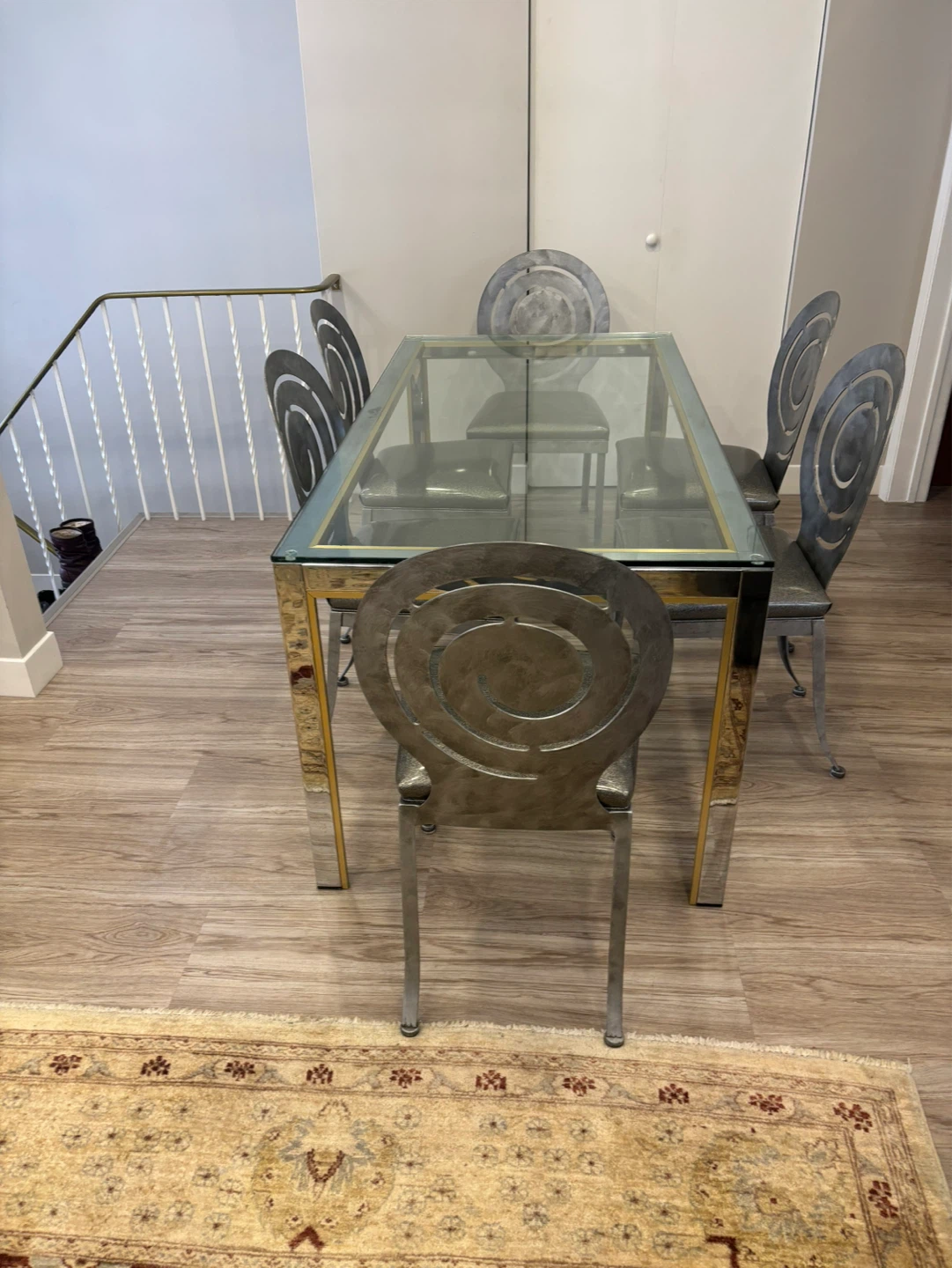 Glass Dining Table Set with 6 Chairs - photo 2
