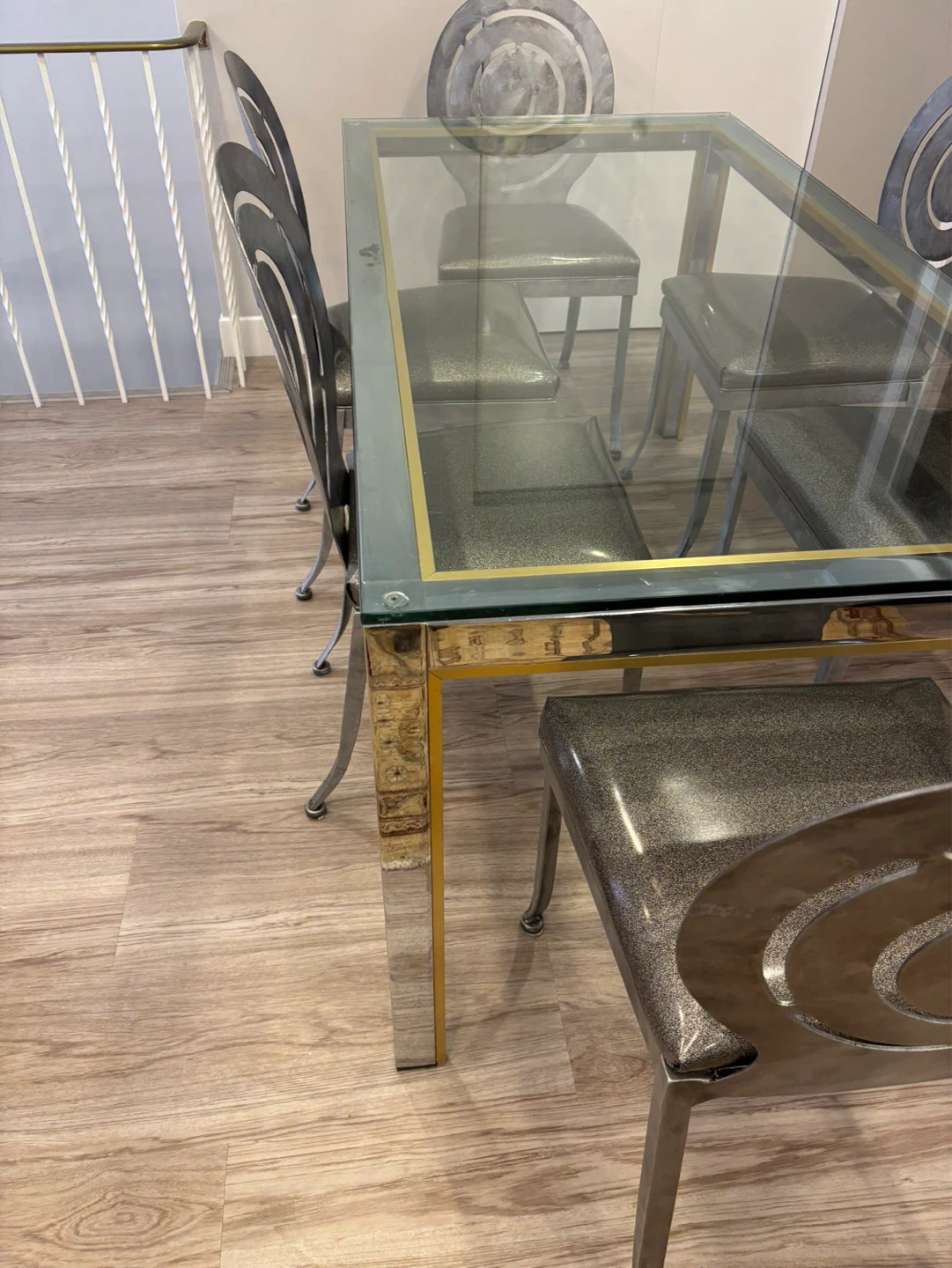 Glass Dining Table Set with 6 Chairs - photo 4