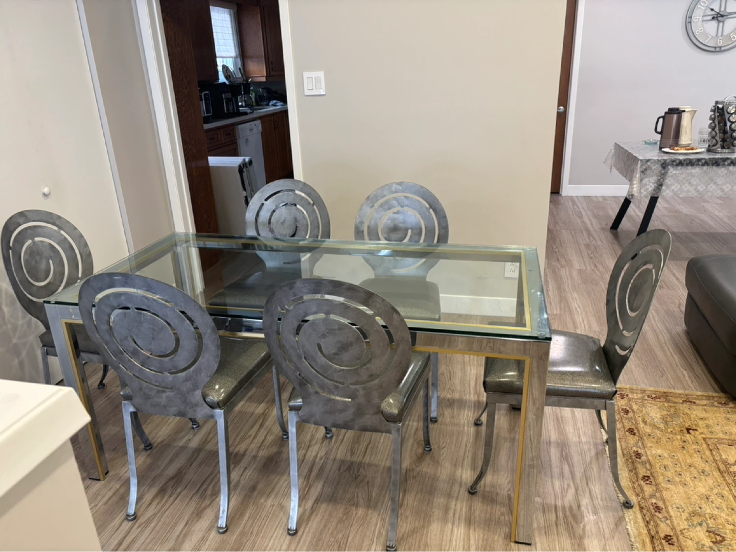 Glass Dining Table Set with 6 Chairs - photo 3