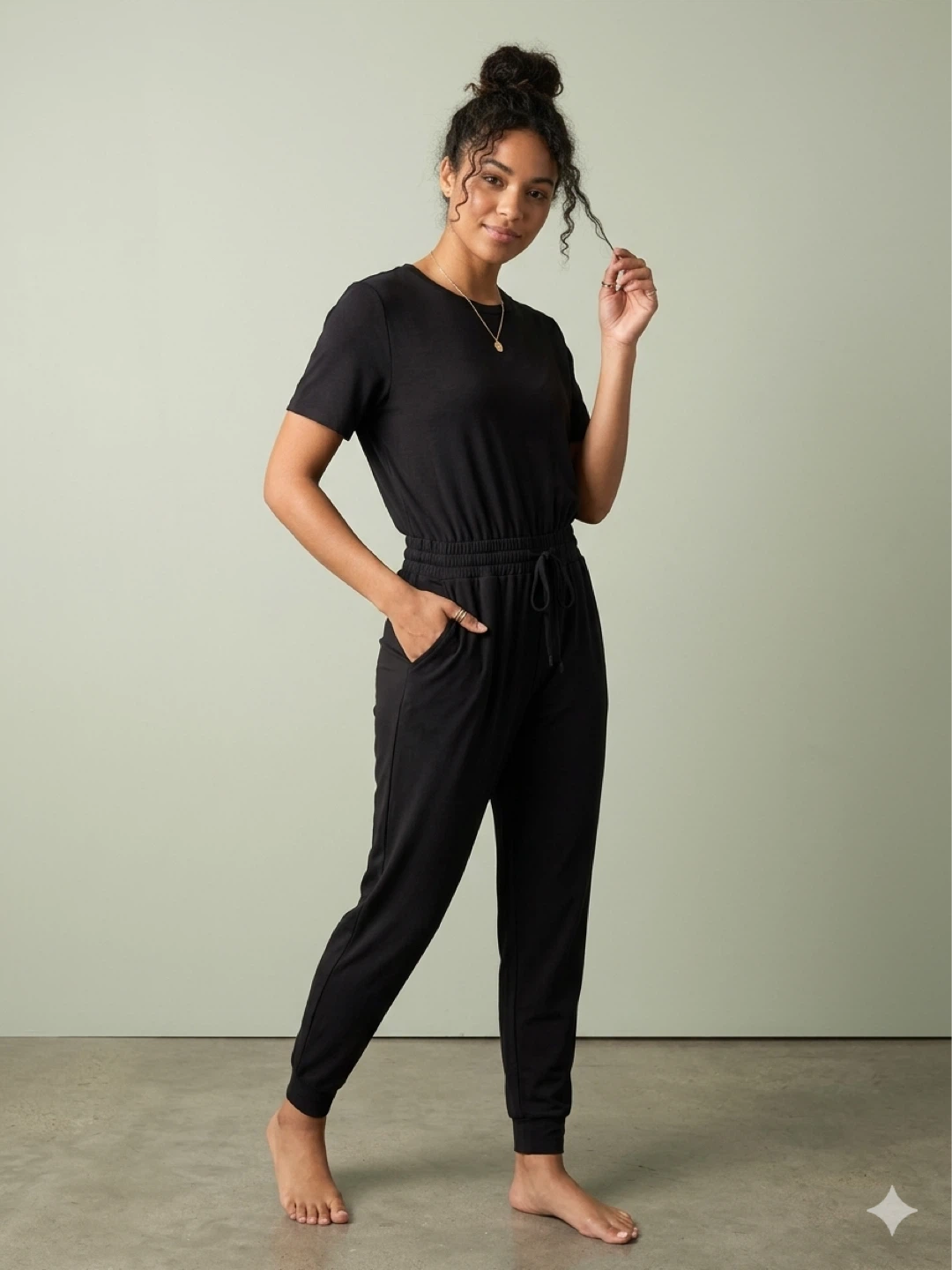 Smash+Tess jumpsuit size large - pockets + elastic waistband
