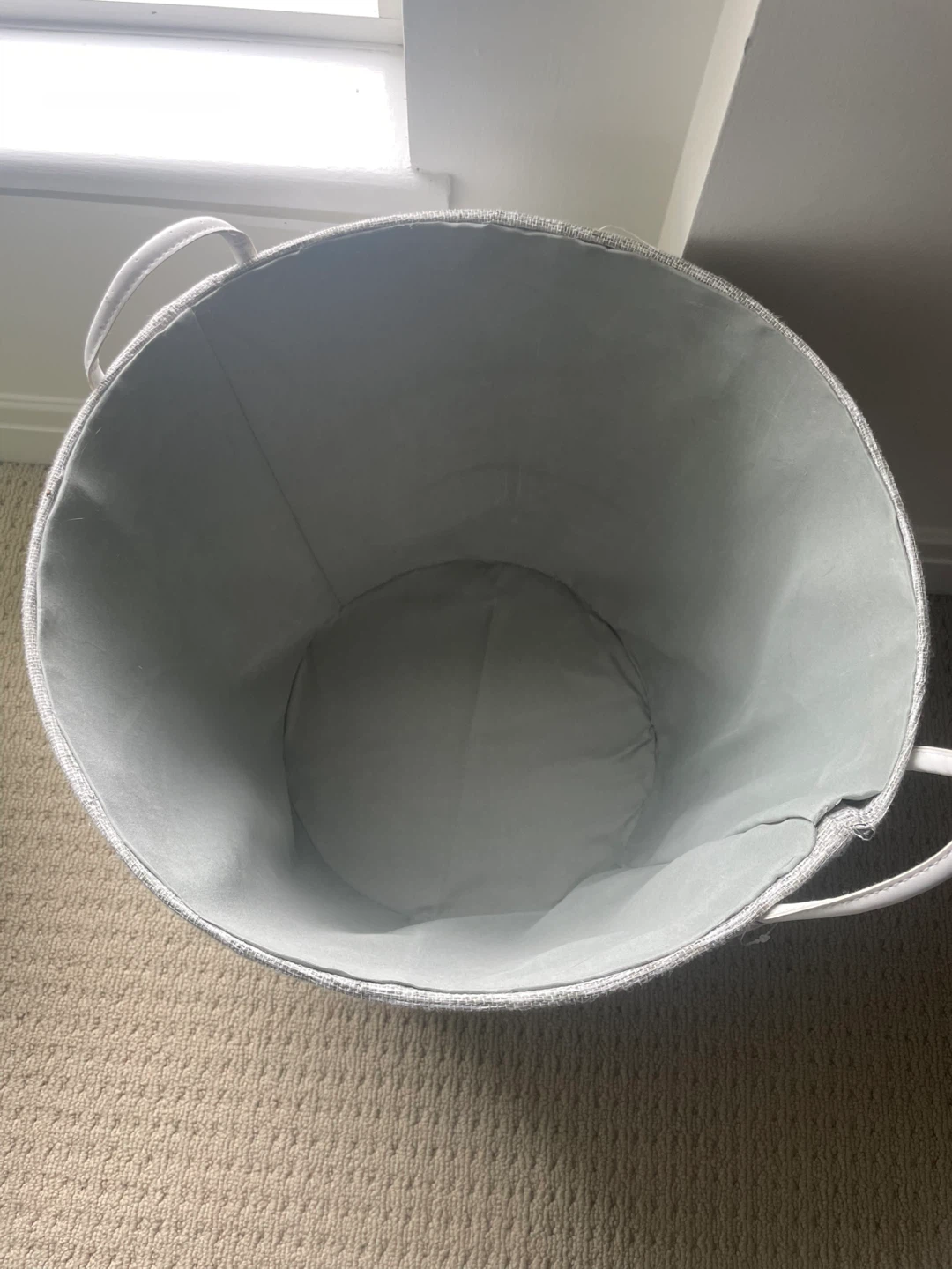 Grey Woven Storage Basket with Handles - photo 2