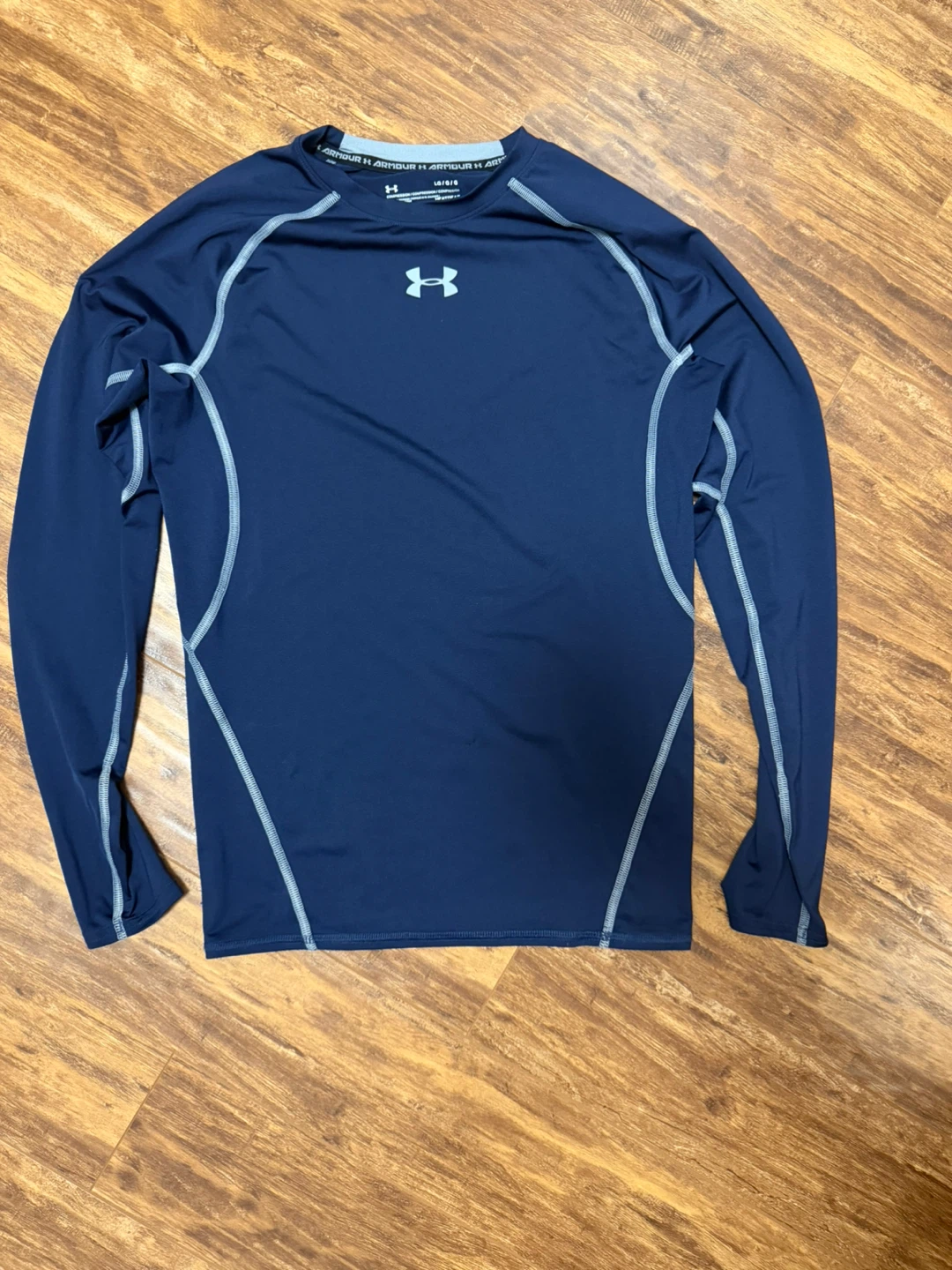 Under Armour Heatgear Compression Long Sleeve Shirt Navy LG