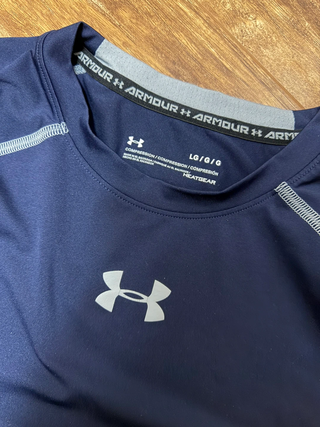 Under Armour Heatgear Compression Long Sleeve Shirt Navy LG - photo 2