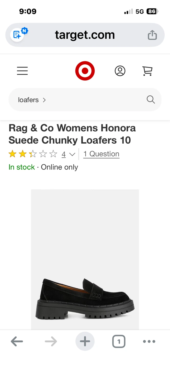 Rag & Co Womens Honora Suede Chunky Loafers