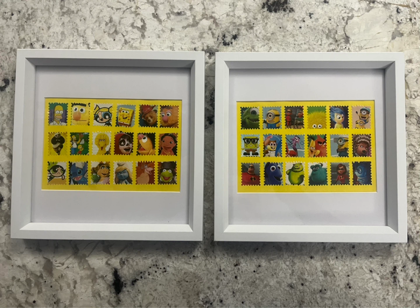 Framed Cartoon Character Stamp Collection (Set of 2) - photo 2