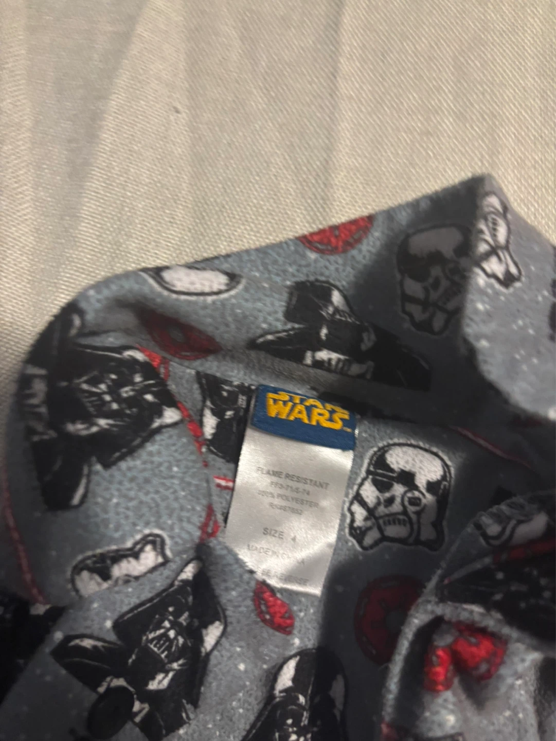 Star Wars Pajamas Size 4 - photo 2