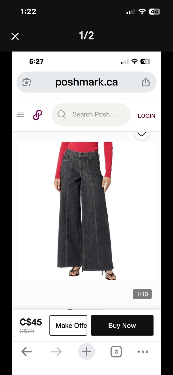 Frida-Faded Cotton Wide Leg Jeans