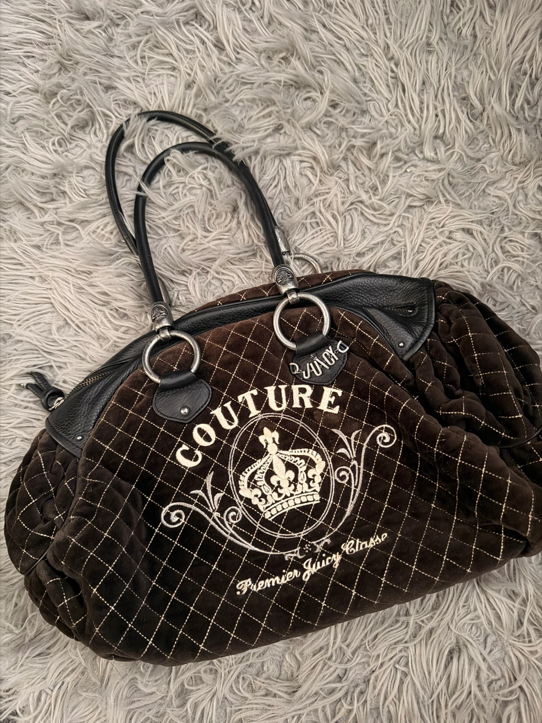 Juicy Couture Velour Quilted Handbag