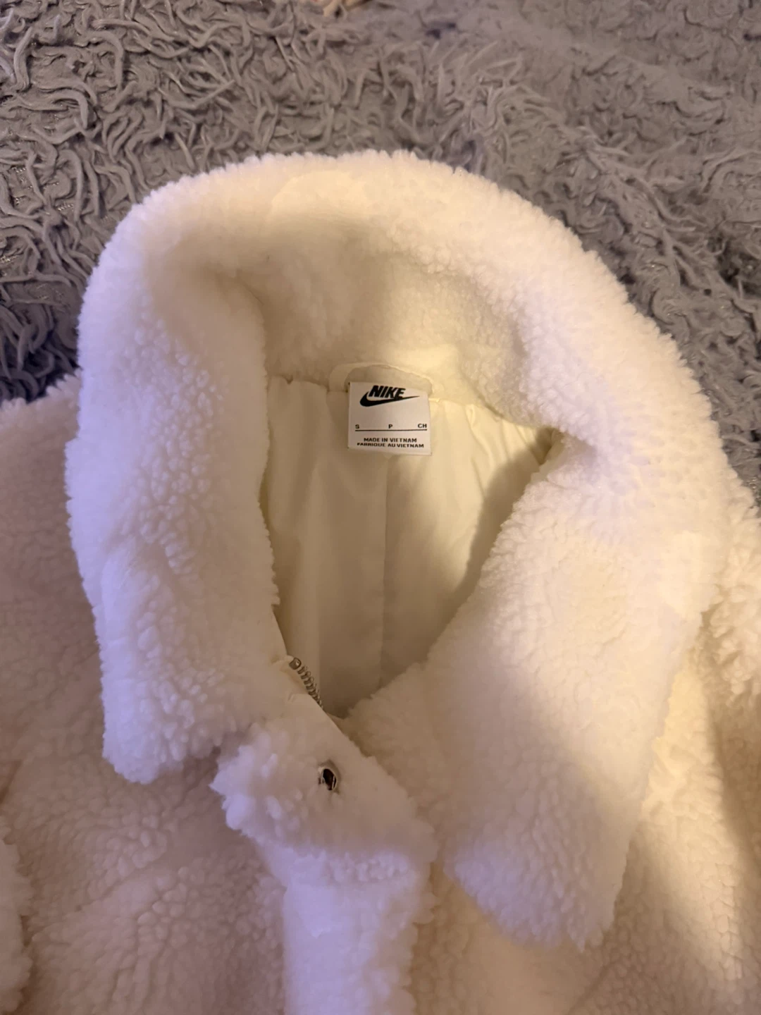 Nike Sherpa Fleece Jacket White Size S - photo 2