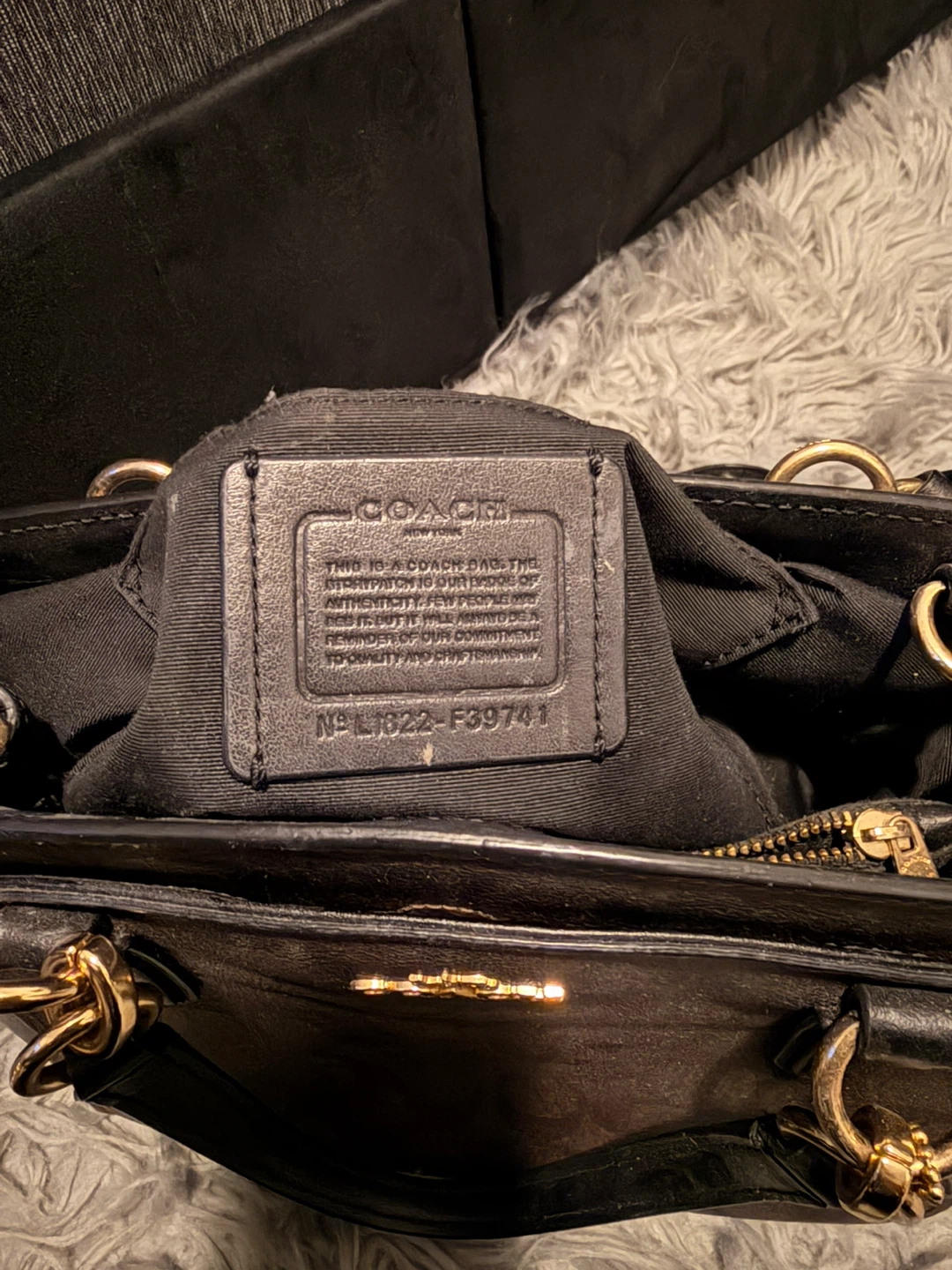 Coach Signature Monogram Satchel Handbag - photo 3