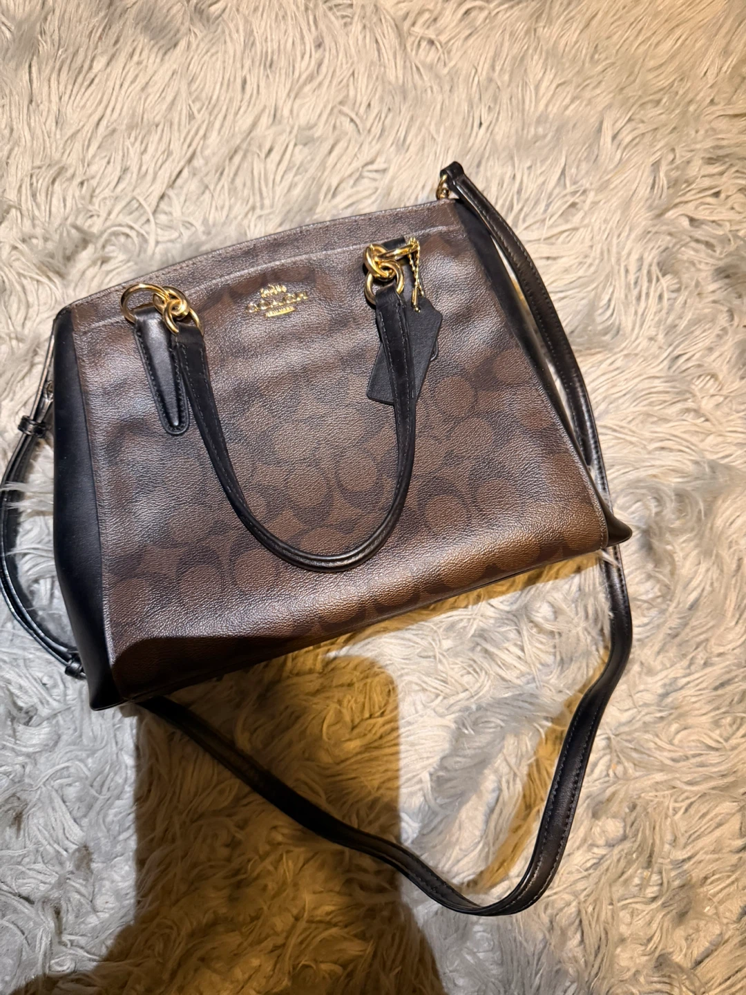 Coach Signature Monogram Satchel Handbag