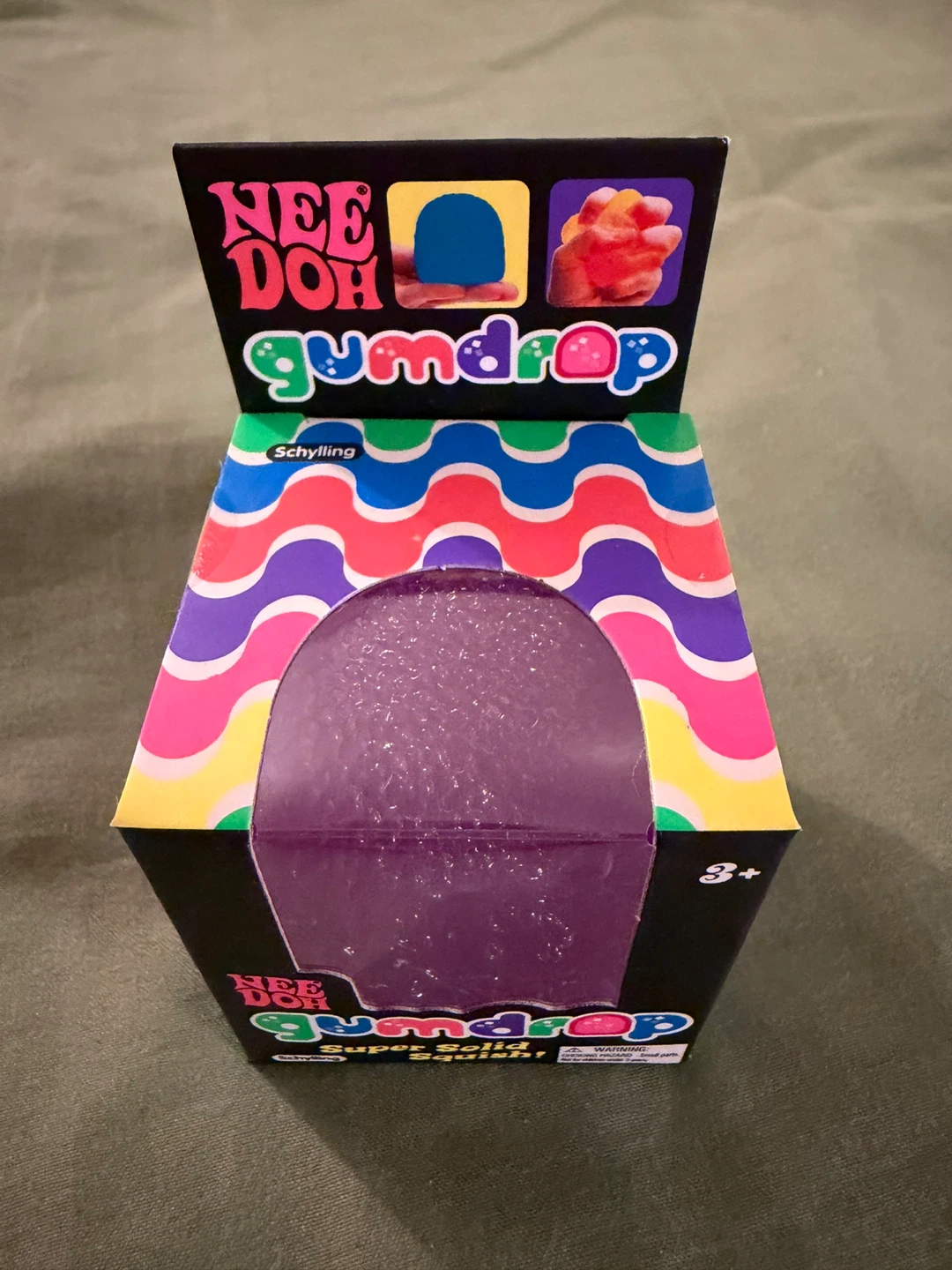 Nee Doh Gumdrop Super Solid Squish Toy - Purple - photo 2