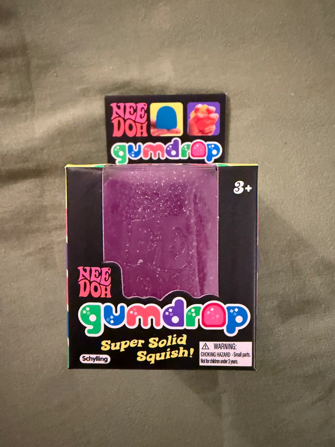 Nee Doh Gumdrop Super Solid Squish Toy - Purple