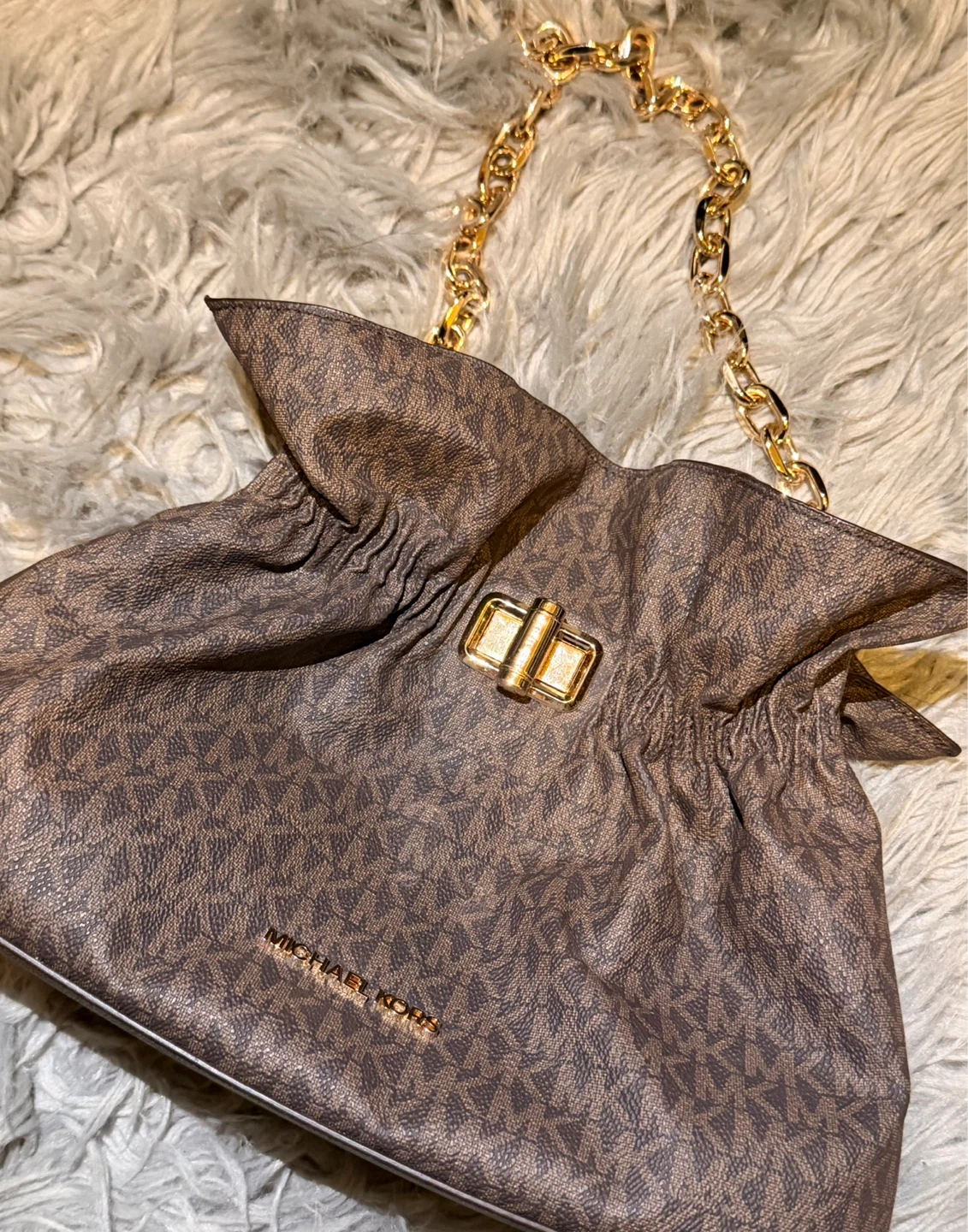 Michael Kors Monogrammed Shoulder Bag