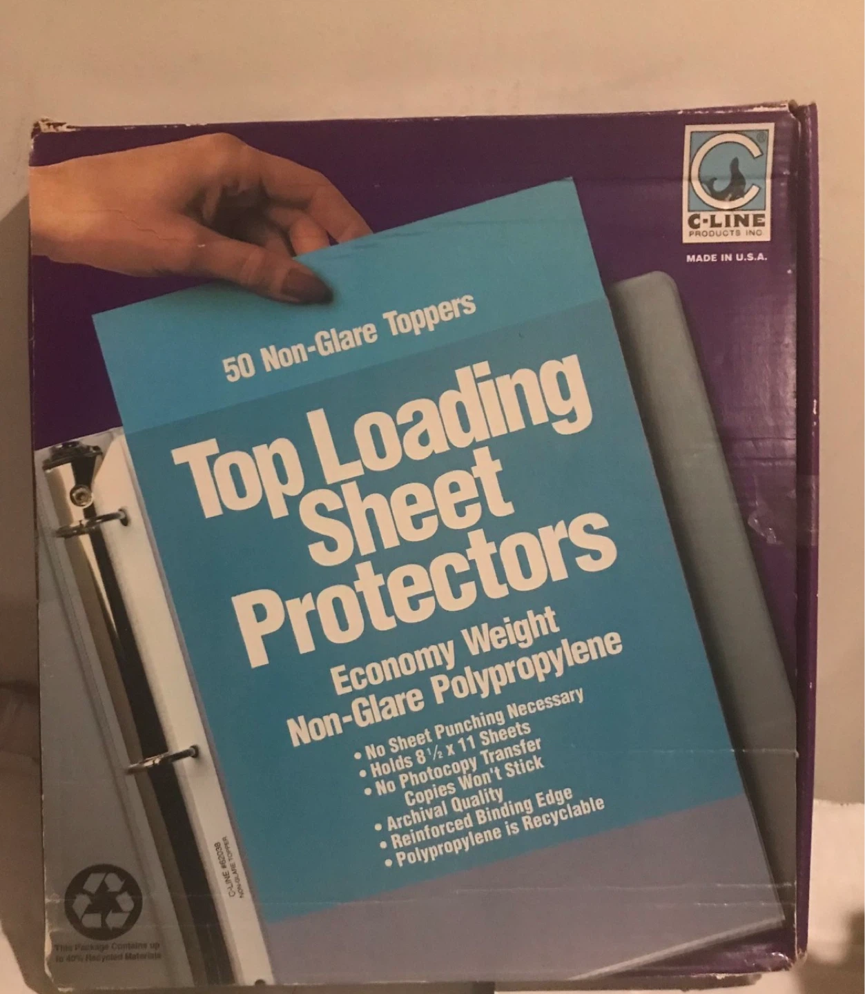 C-Line 62038 Polypropylene Sheet Protector,11”x 8 1/2” - photo 5