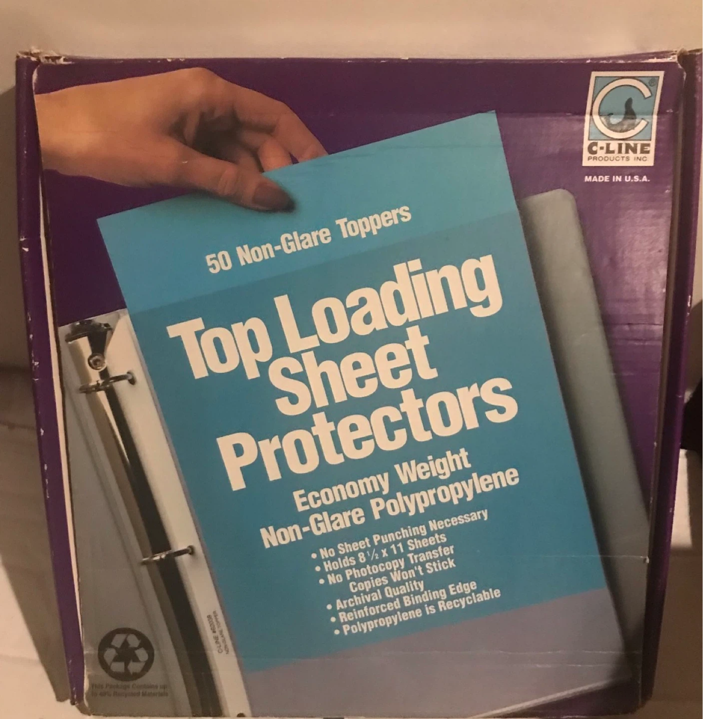C-Line 62038 Polypropylene Sheet Protector,11”x 8 1/2”