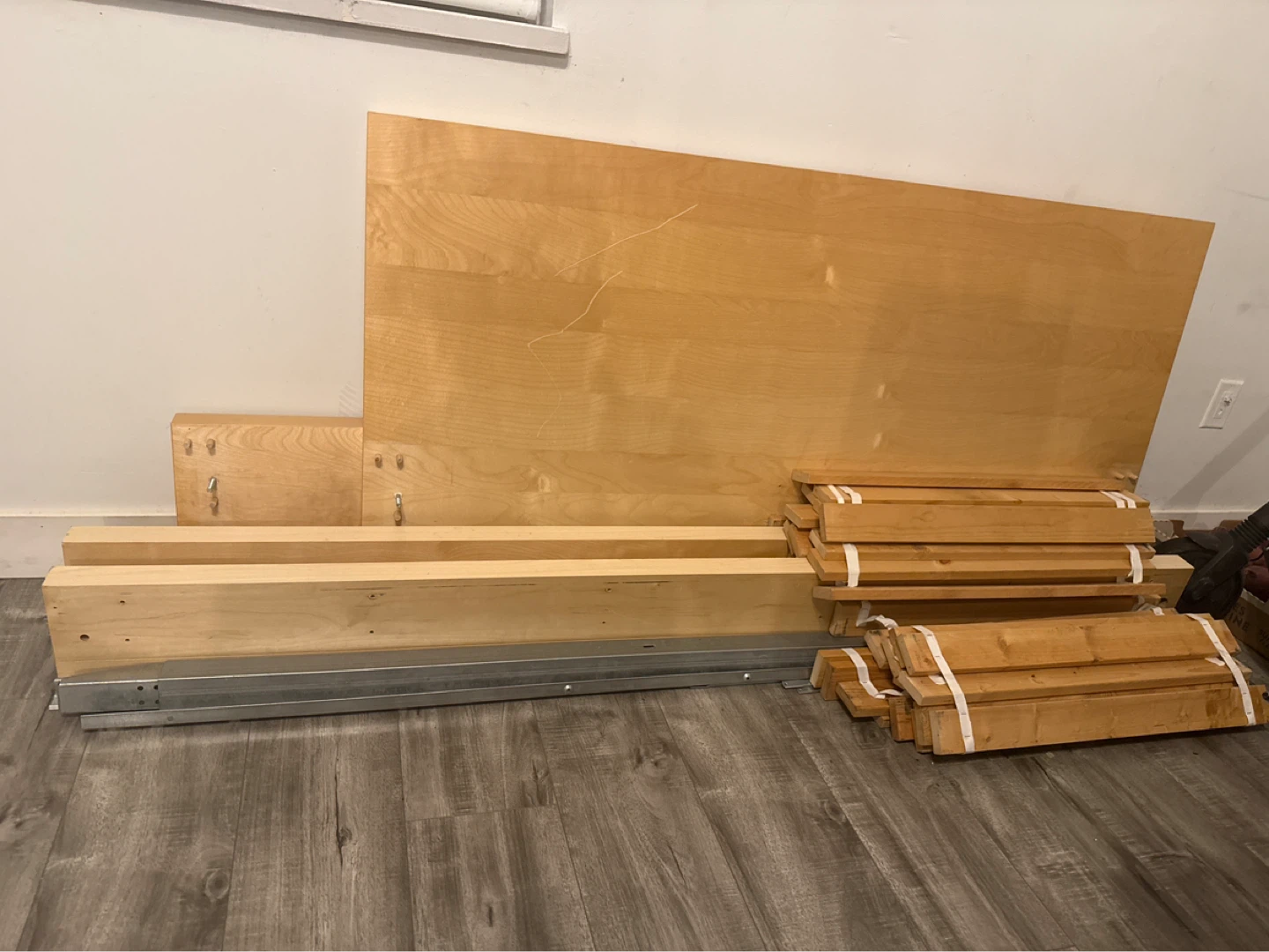 Wood Bed Frame Headboard and Slats