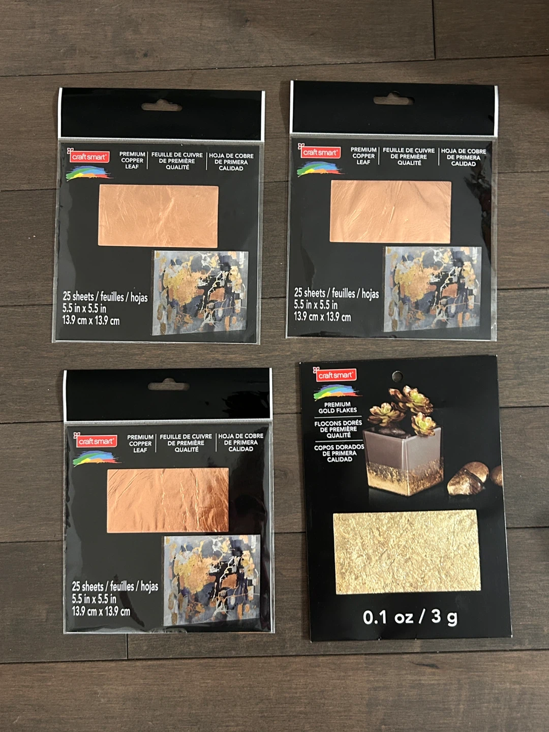 Craft Smart Premium Copper Leaf & Gold Flakes