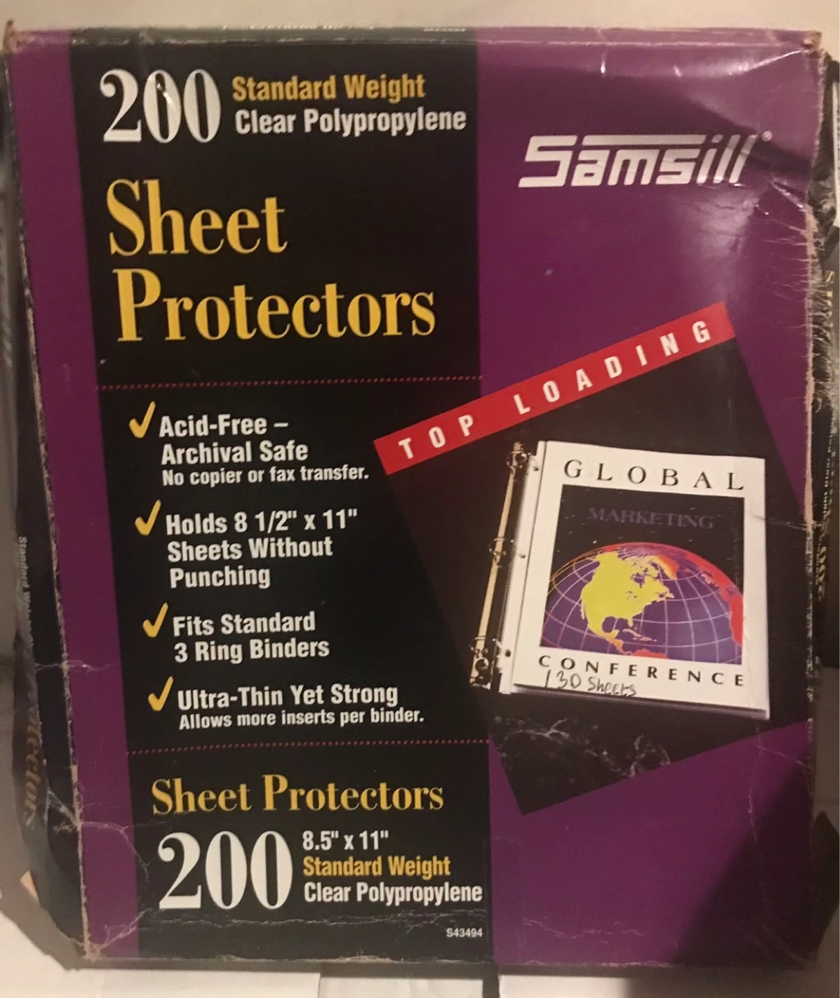 Samsill Non-Glare 8.5 x 11 Sheet Protectors