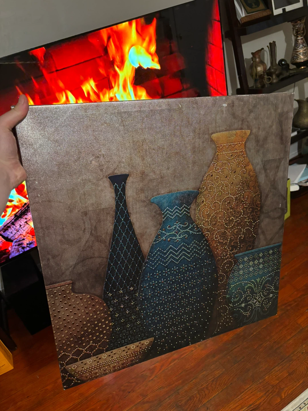 Wall Art Canvas Painting of Vases