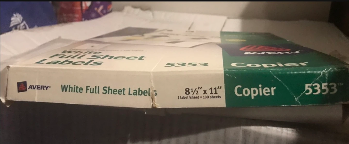 Avery Copier Mailing Label - AVERY 5353 8.5" Width x 11" Length - photo 4