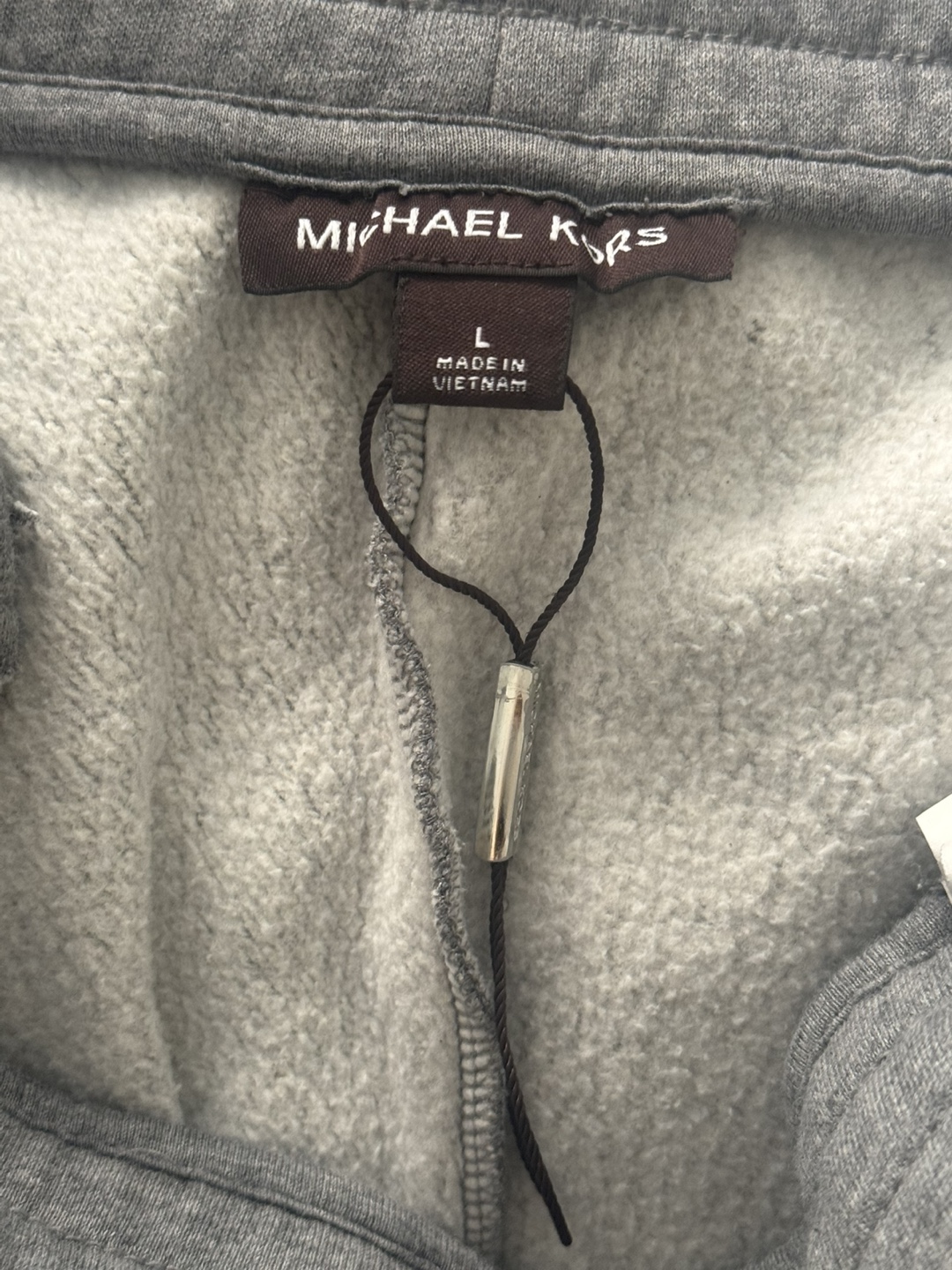 Michael Kors Grey Fleece Hoodie and Sweatpants Set - Size L - photo 3