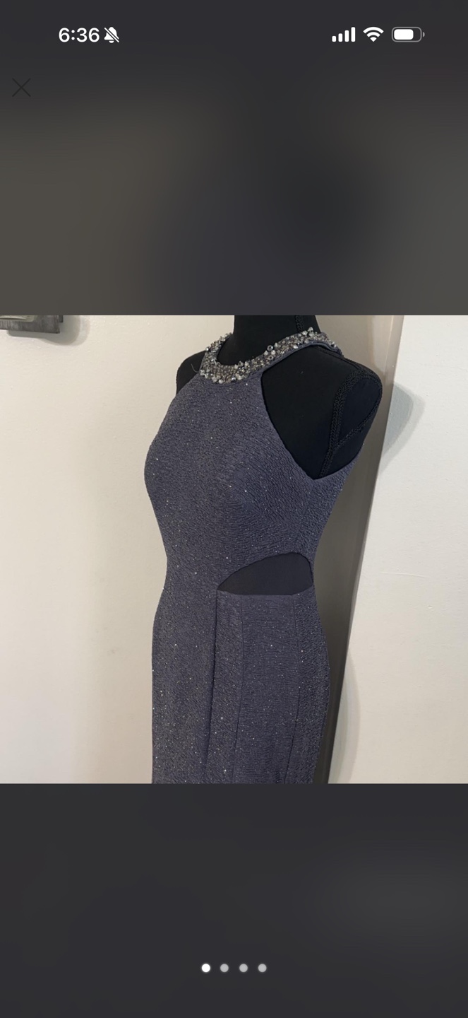 Sparkly Halter Neck Maxi Dress with Cutouts - photo 4