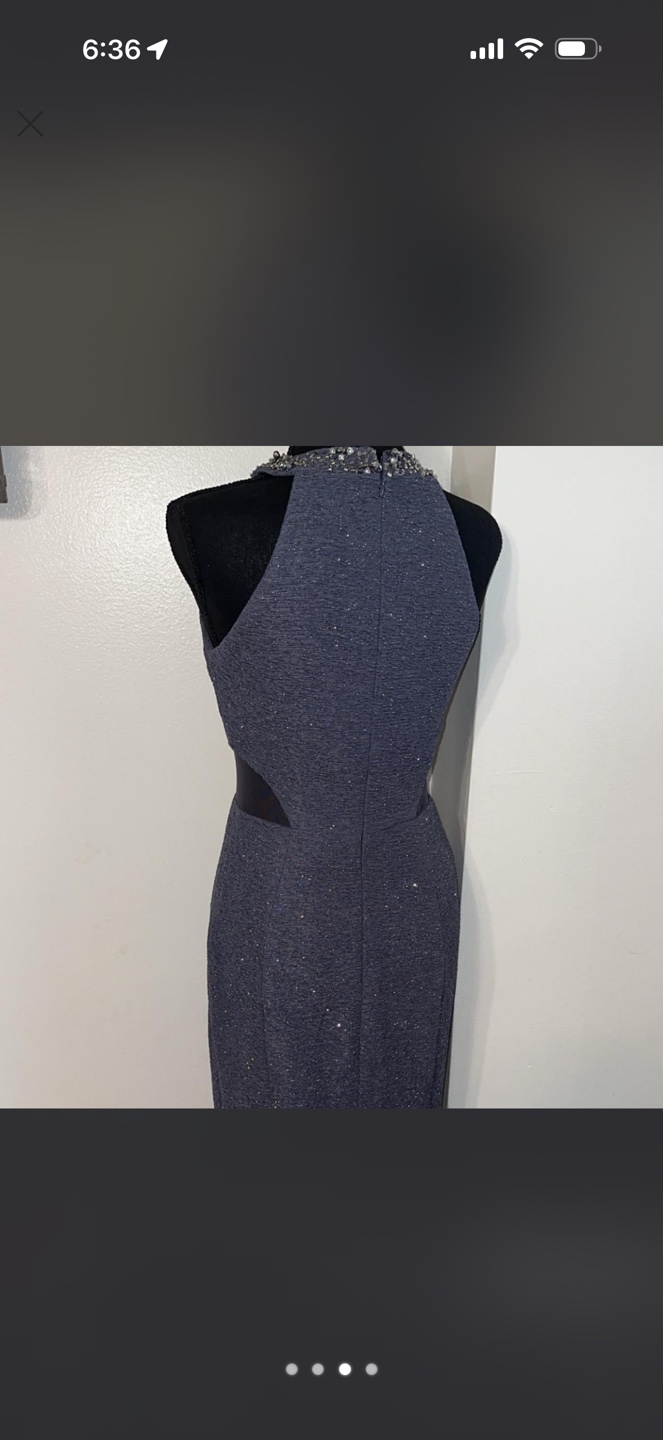 Sparkly Halter Neck Maxi Dress with Cutouts - photo 3