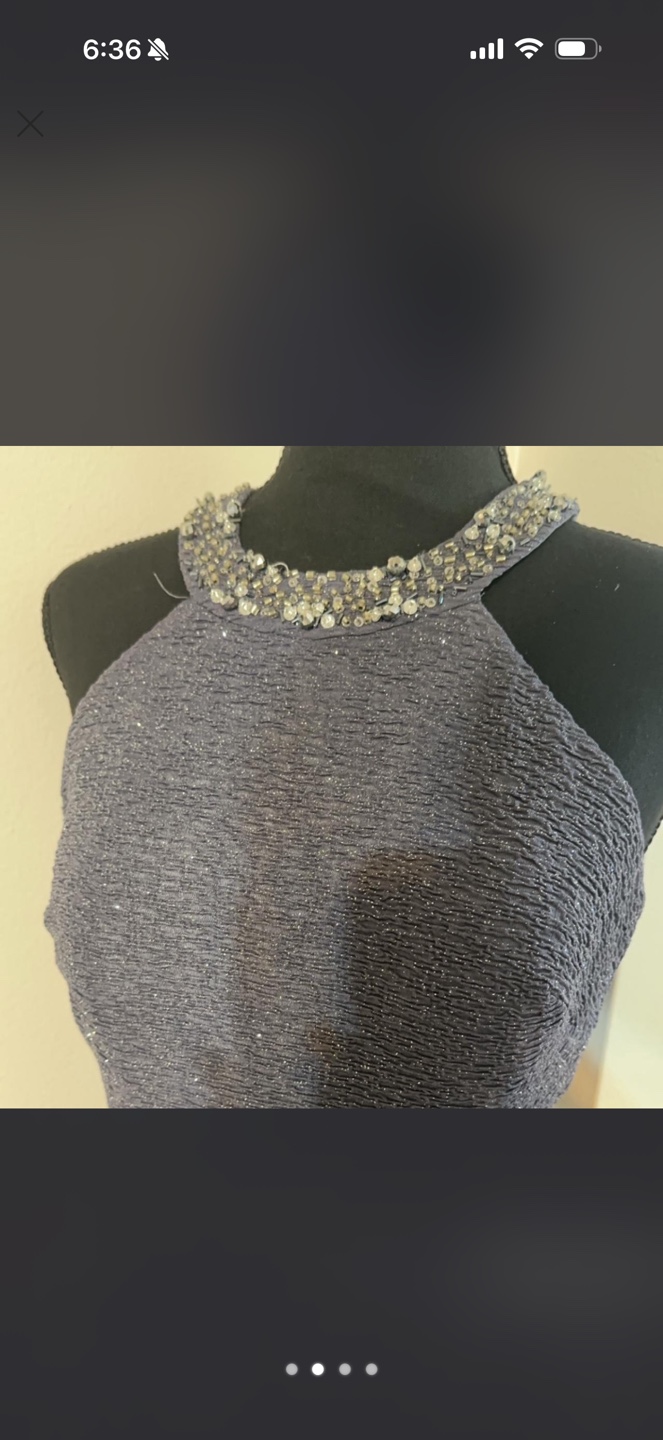 Sparkly Halter Neck Maxi Dress with Cutouts - photo 2