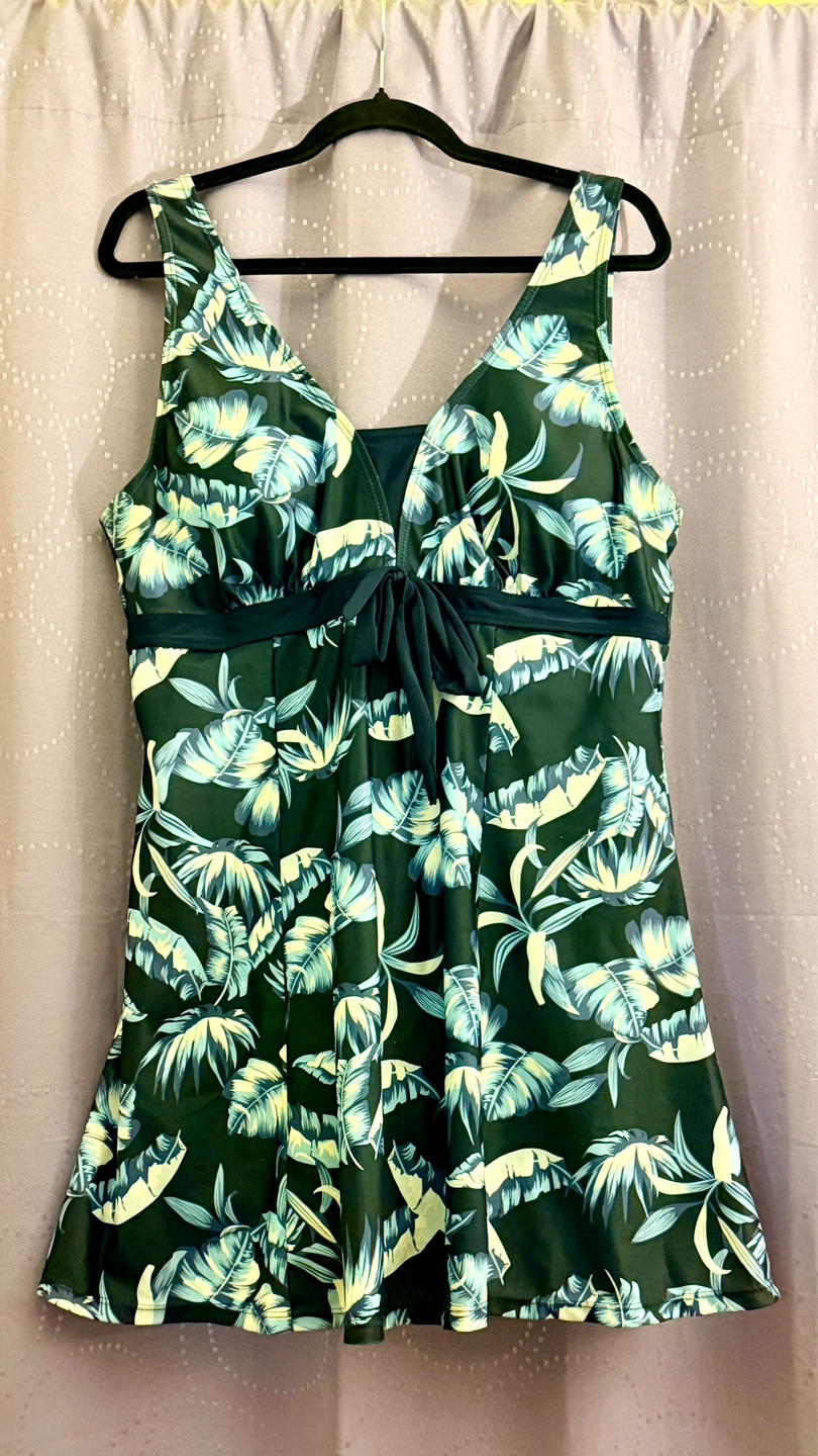 Women's Floral Swim Dress - Size XL