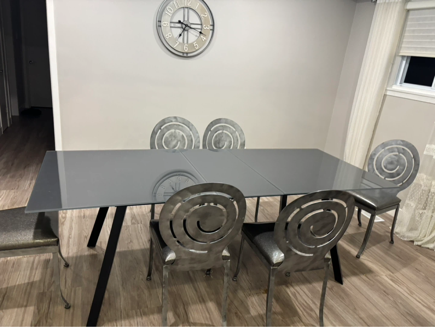 Glass Top Dining Table with 6 Chairs - photo 3