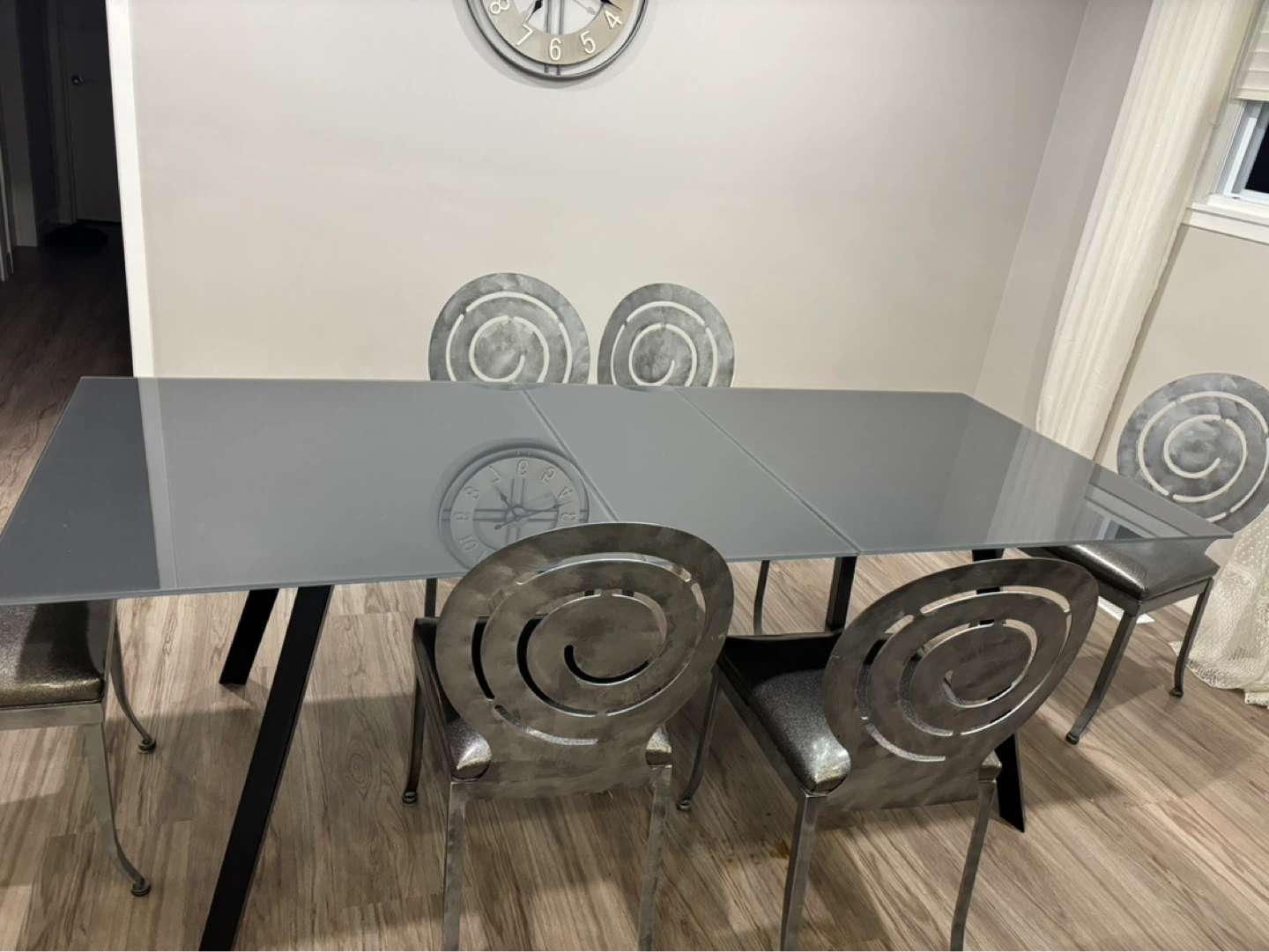 Glass Top Dining Table with 6 Chairs - photo 5