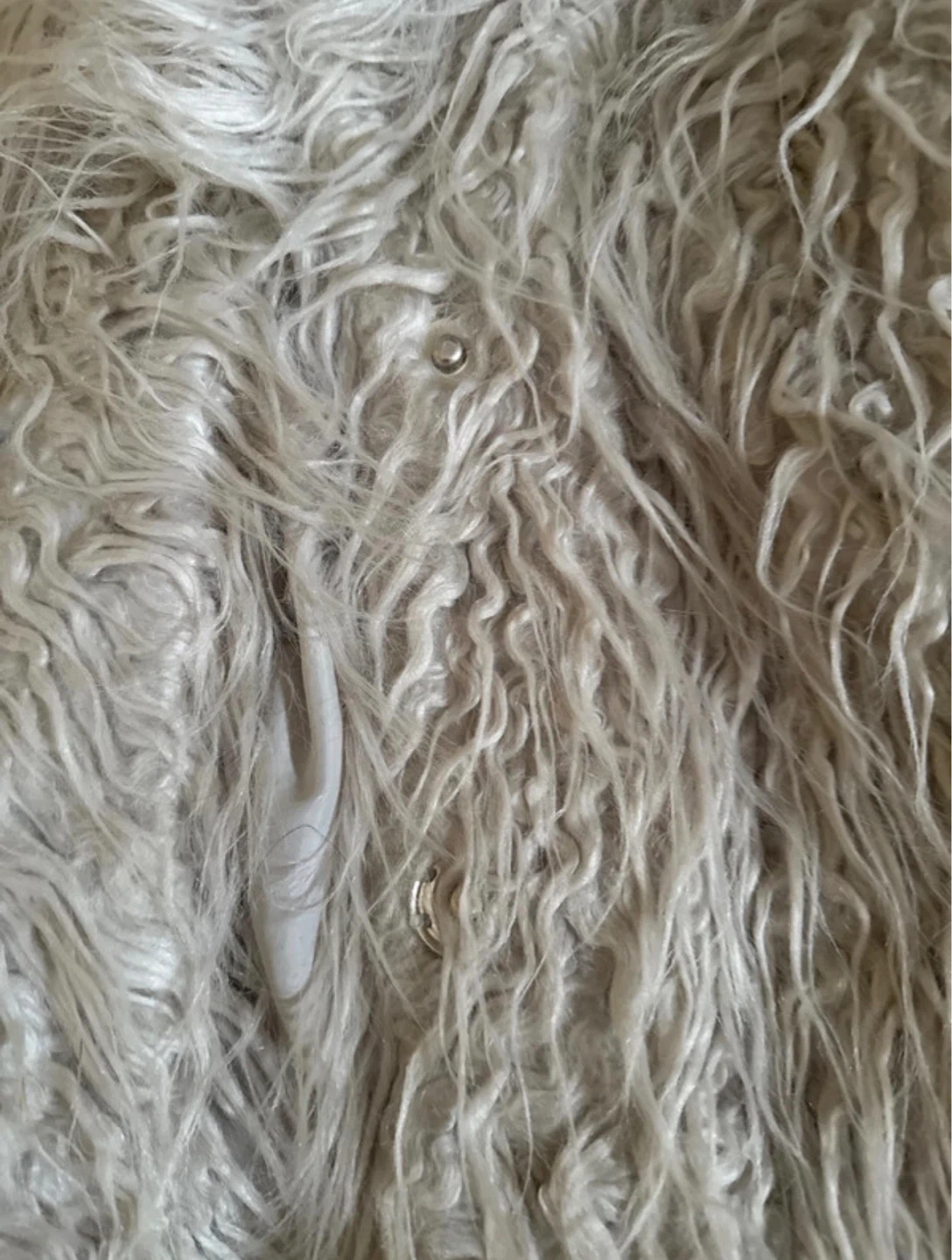 Shaggy Faux Fur Coat with Embellishments - photo 5