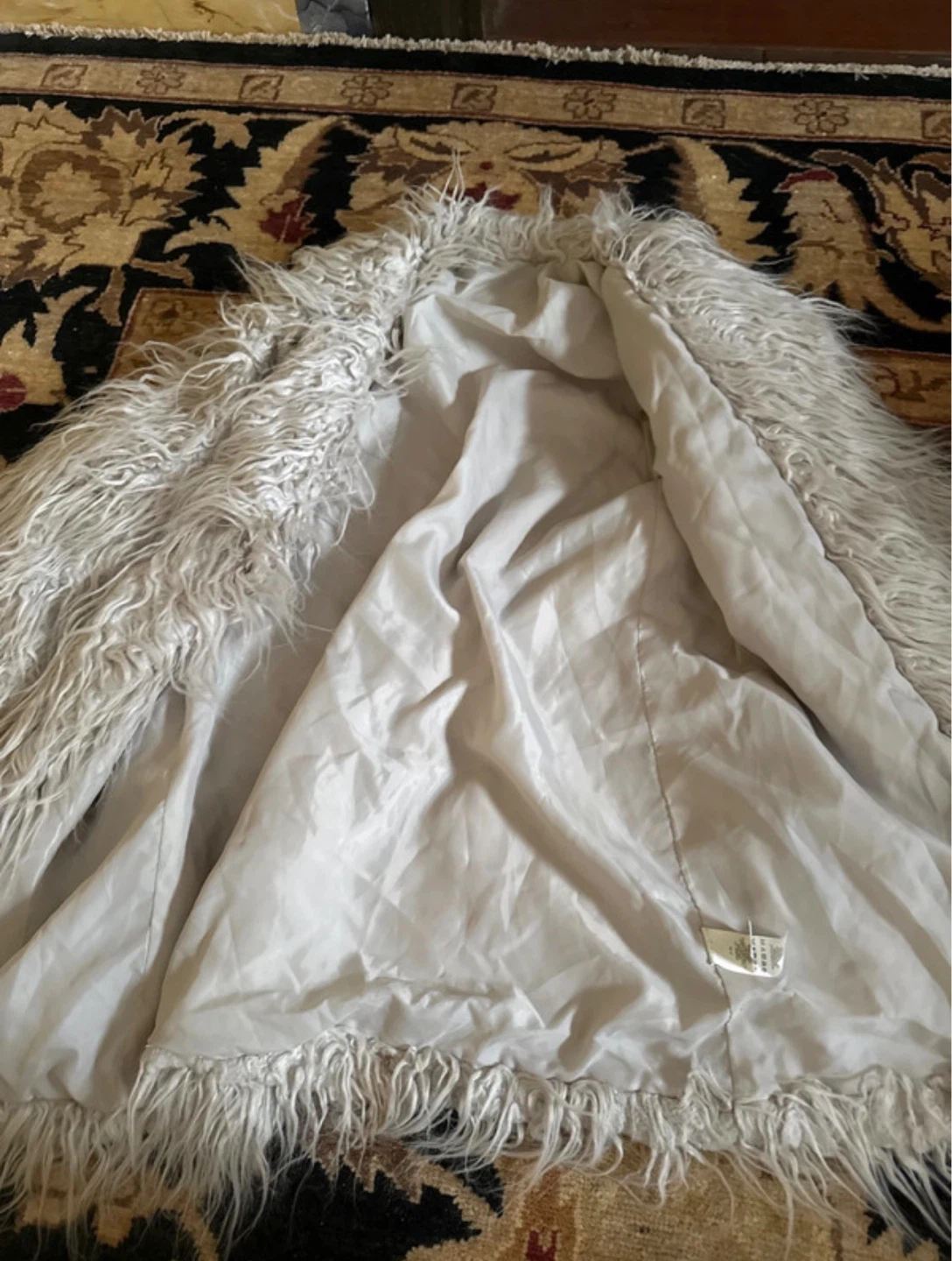 Shaggy Faux Fur Coat with Embellishments - photo 4