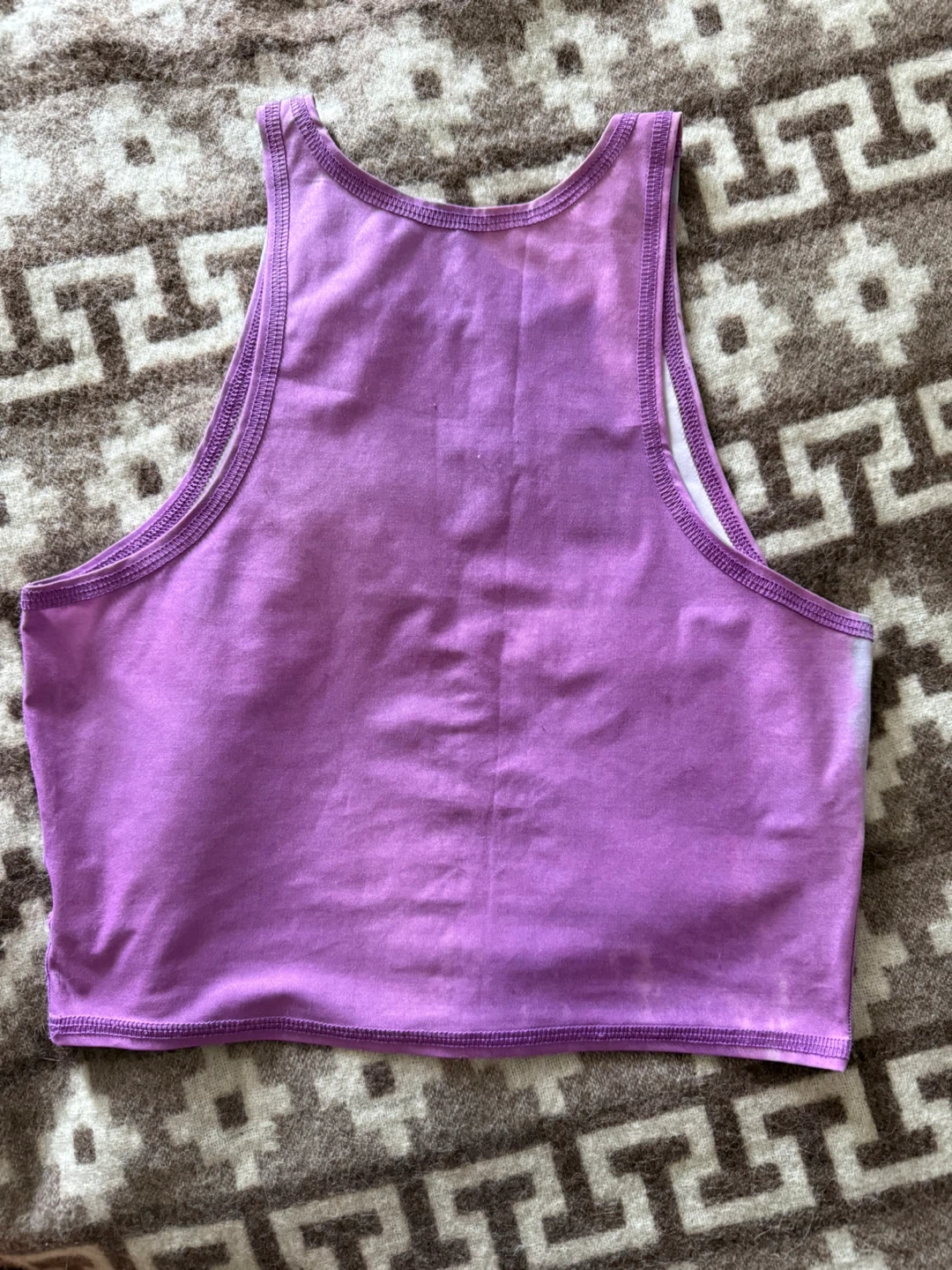 Purple Crop Top with Moon Phases Graphic - photo 2