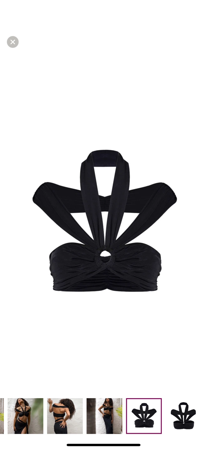 Rat & Boa Black Halter Neck Cutout Top - photo 5