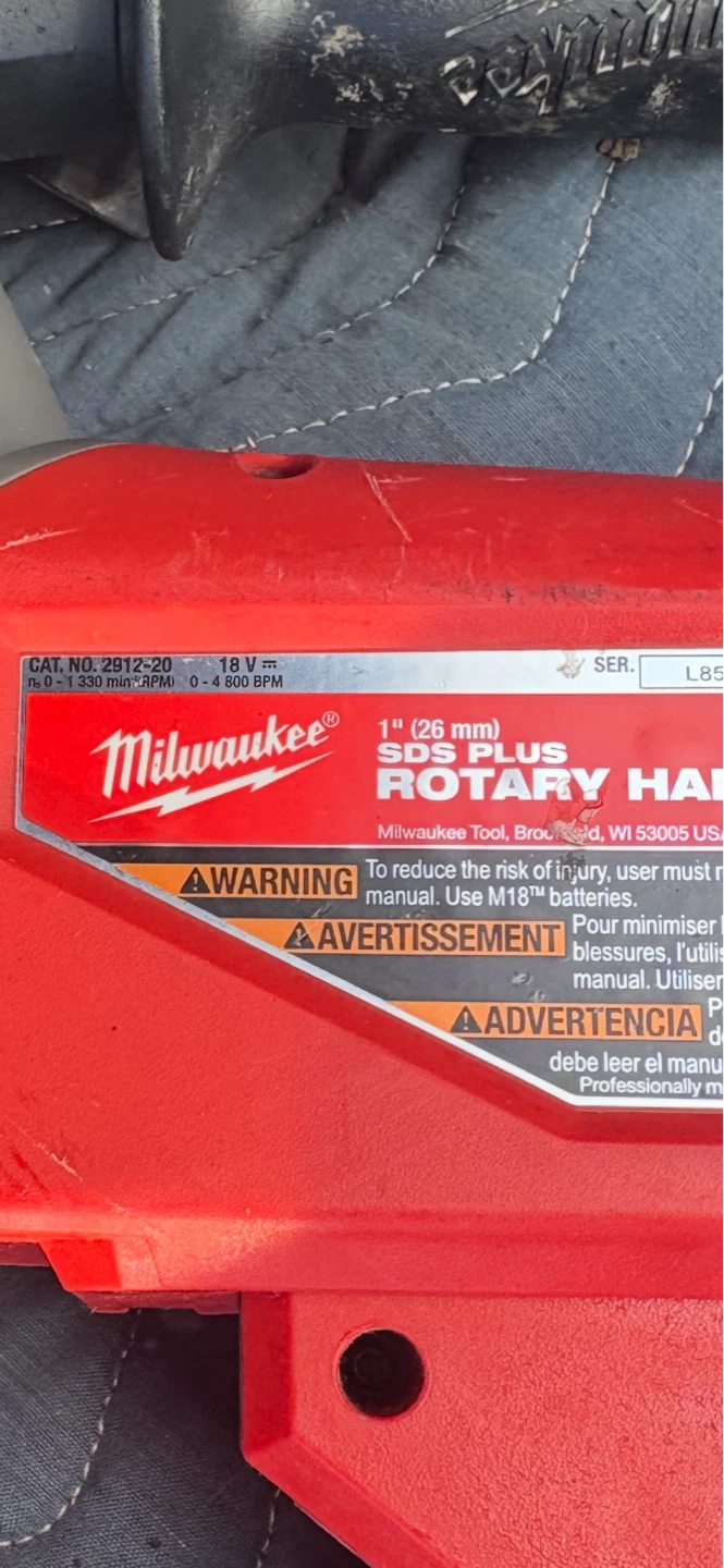 Milwaukee FUEL SDS Plus Rotary Hammer 1" (26 mm)