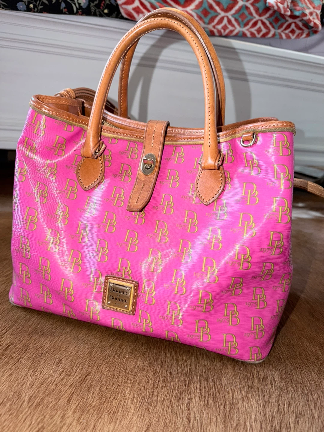 Dooney & Bourke Pink Monogram Tote Bag
