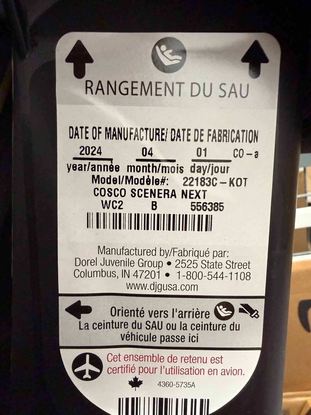 Cosco Scenera Next Car Seat - photo 2