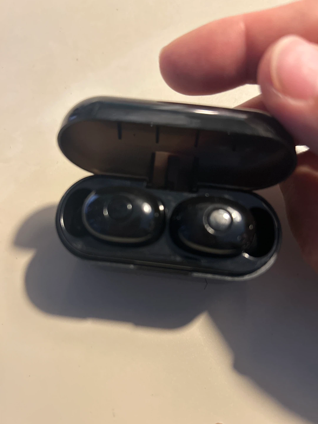 Black Wireless Earbuds with Charging Case - photo 2