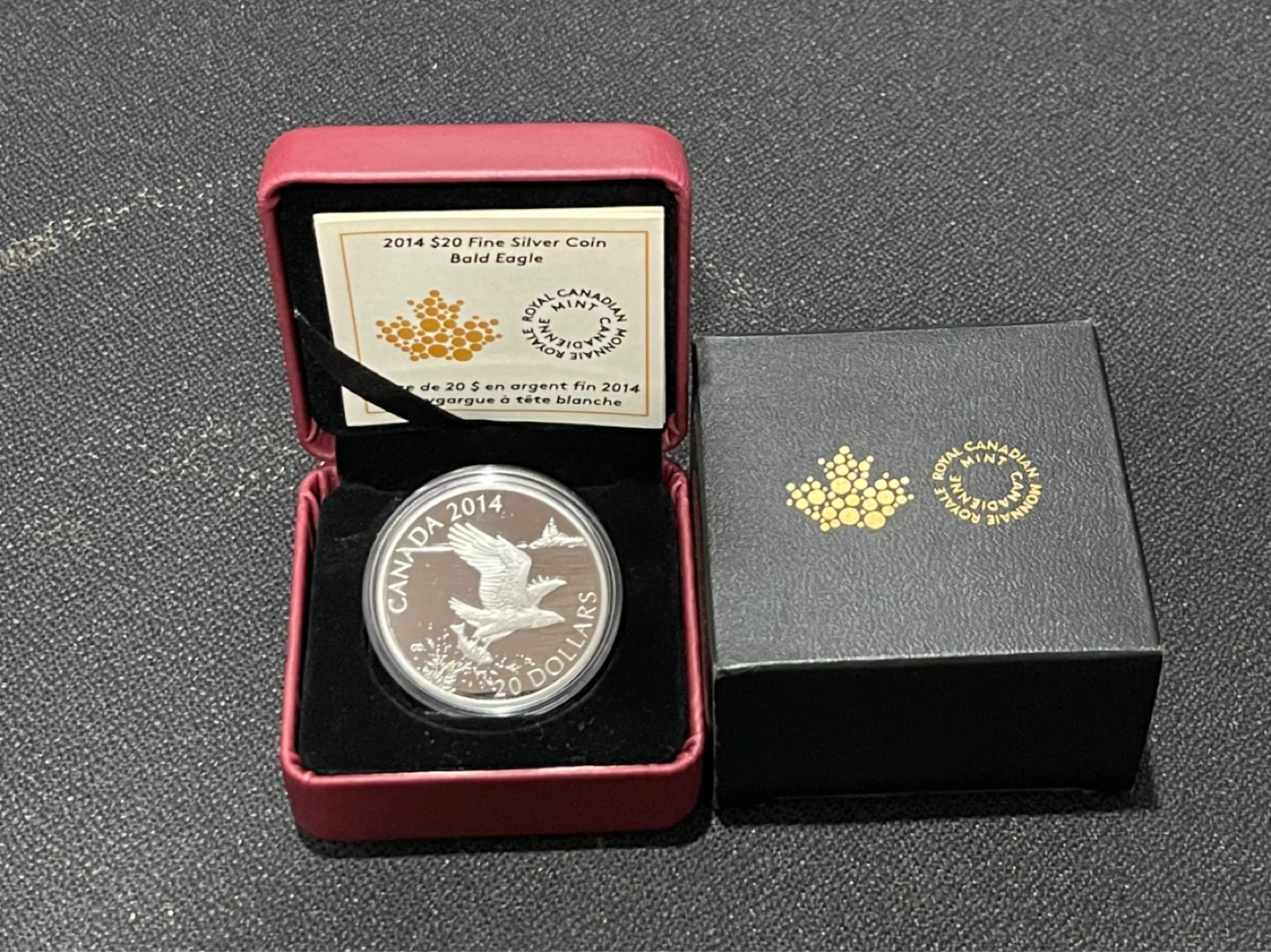 2014 $20 Fine Silver Coin - Bald Eagle