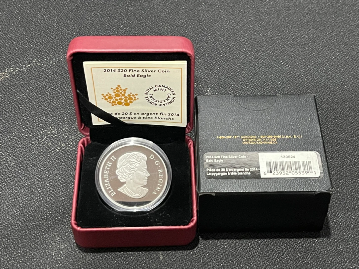 2014 $20 Fine Silver Coin - Bald Eagle - photo 2