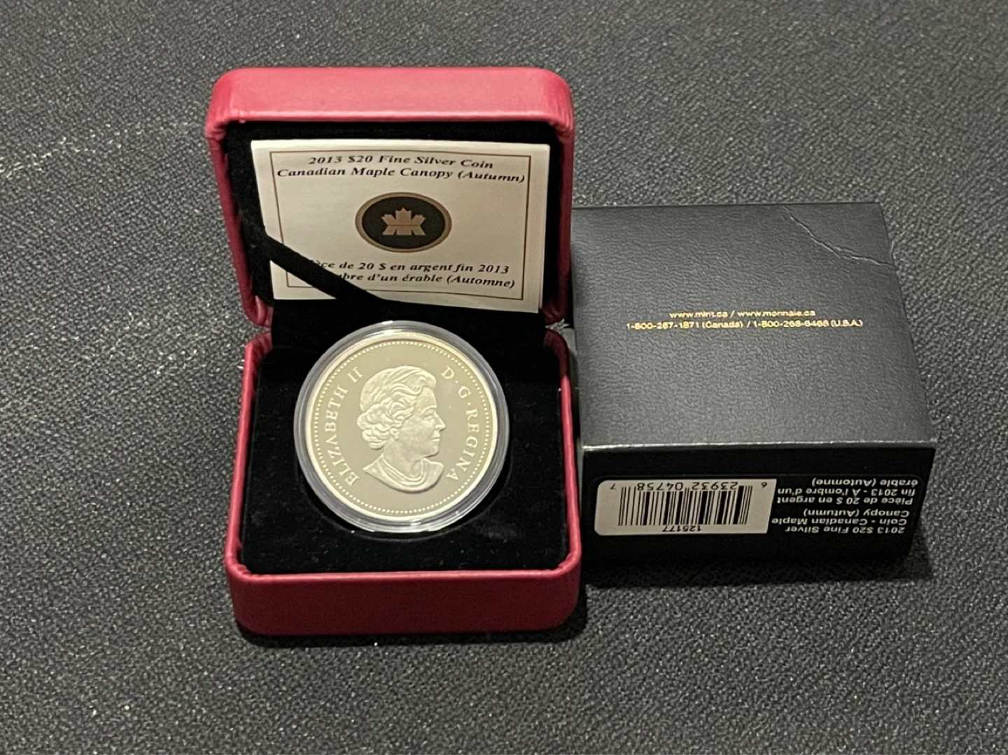 2013 $20 Fine Silver Coin - Canadian Maple Canopy (Autumn) - photo 2