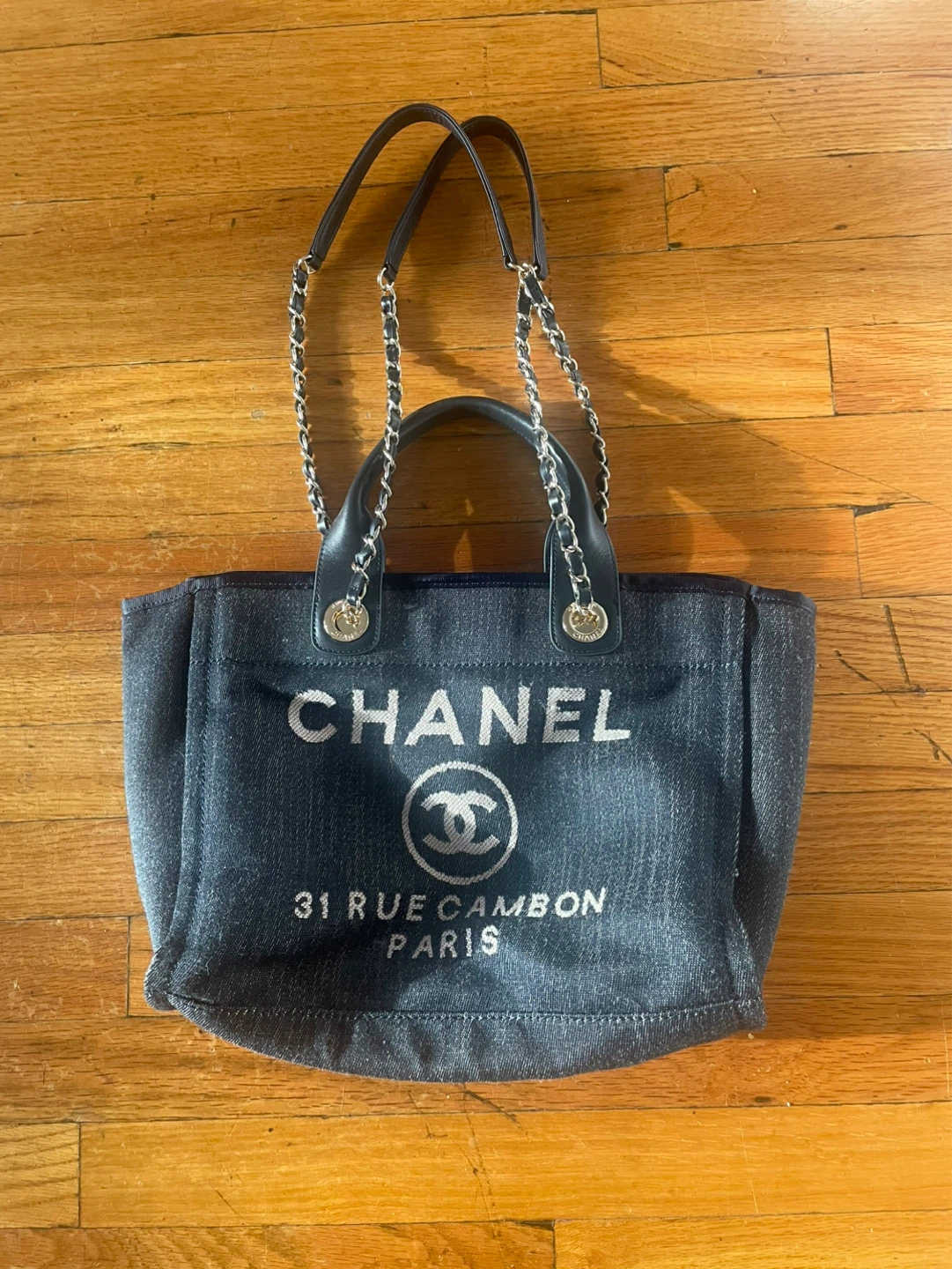 CHANEL Denim Tote Bag